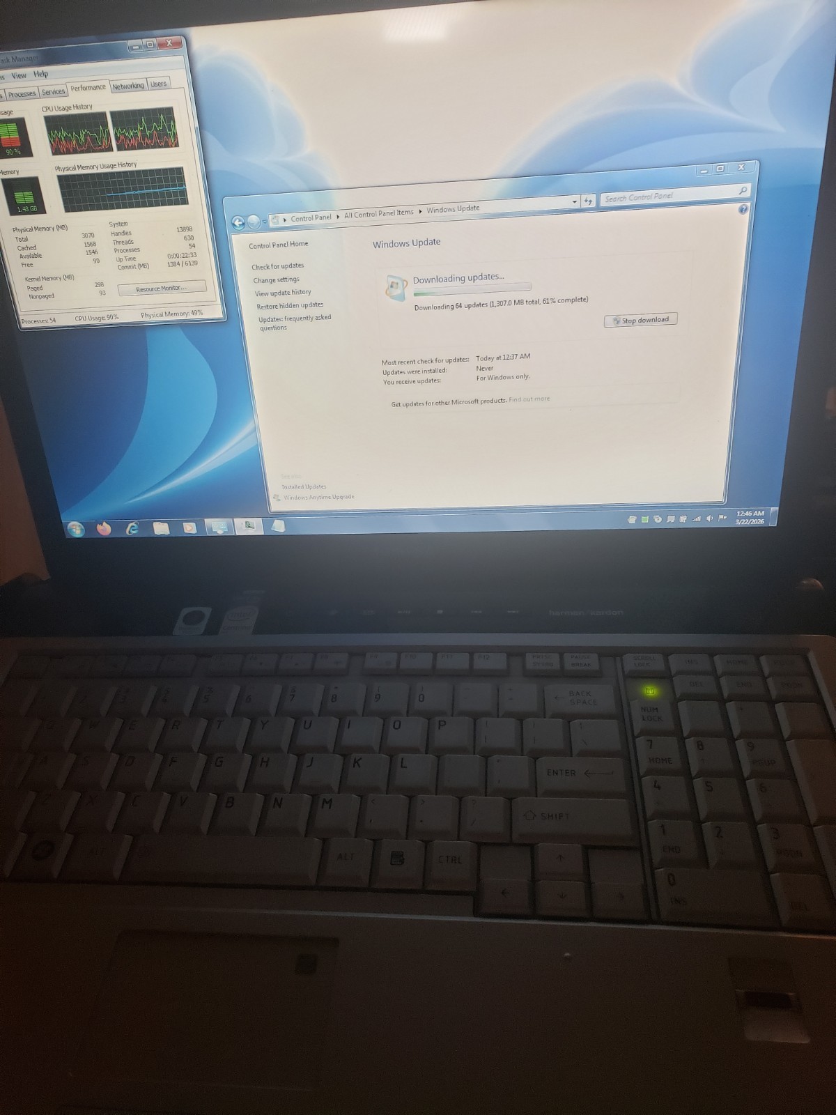 Toshiba Satellite X205 ‘Baby Qosmio’ 2ghz 3gb 1tb 8600m GT SLI Retro Gaming Win7