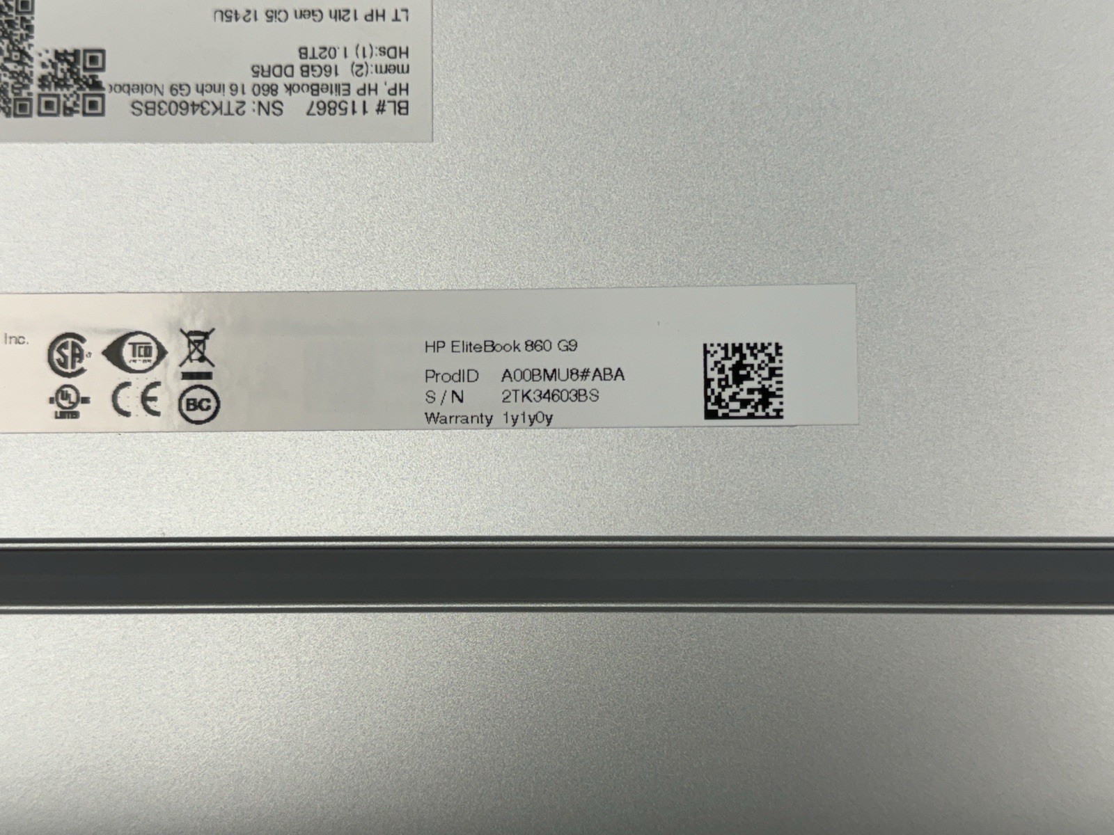 HP EliteBook 860 G9 16”/Intel i5-12th GEN/32GB RAM/256GB SSD/ NO CHARGER/ MINT✅