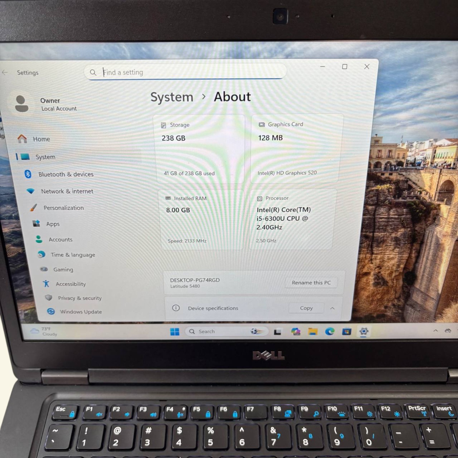 Dell Latitude 5480 i5-6300U 8GB RAM 256GB SSD Windows 11 Pro #136