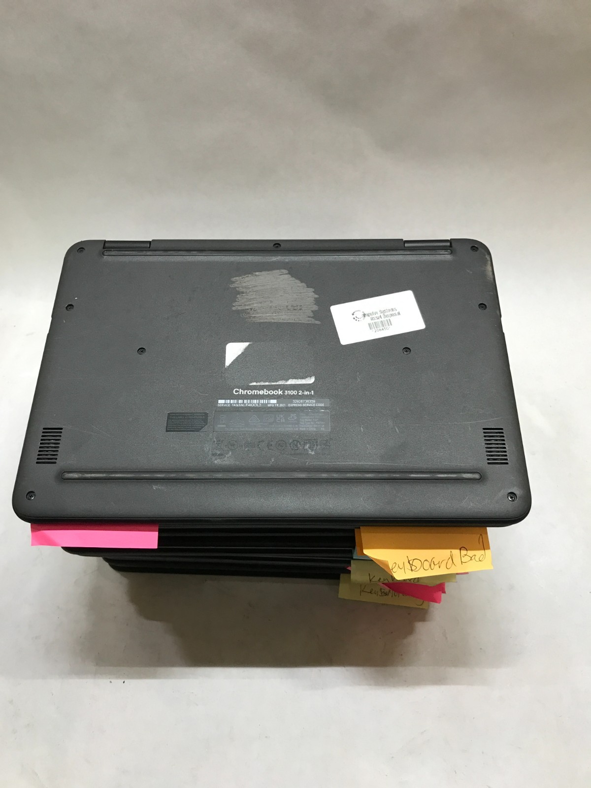 Lot of 10 Dell ChromeBook 3100 2in1 11″ Celeron 4GB RAM 32GB For Parts READ – DW