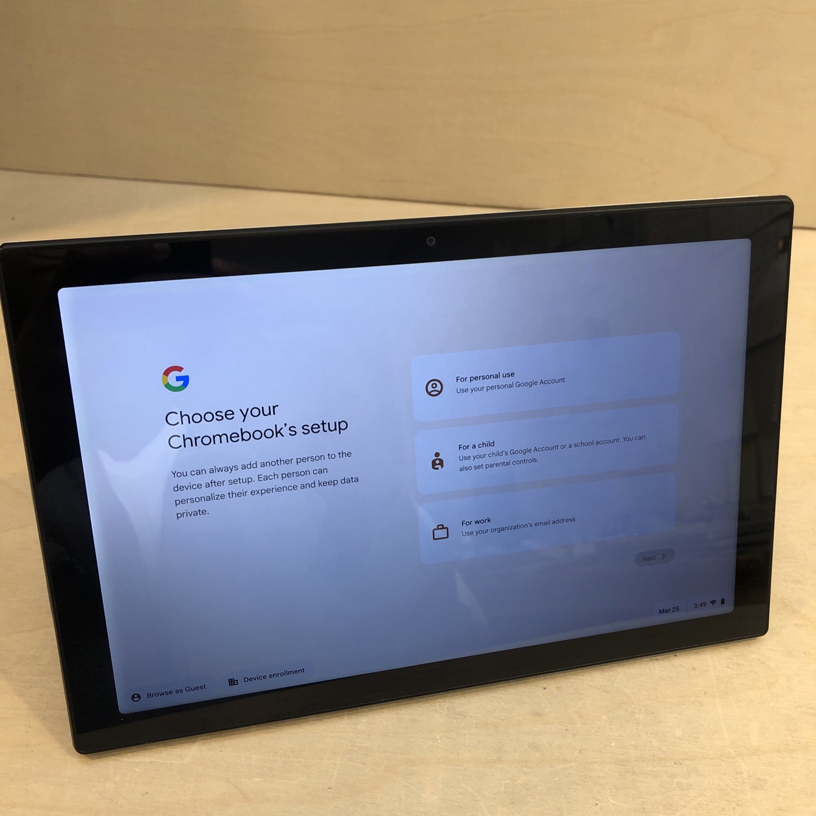 Asus CM30 10.5” Touchscreen Chromebook Tablet MediaTek K 520/4GB RAM/128GB eMMC