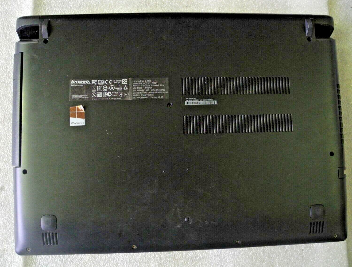 Lenovo Ideapad Flex 2-15d E1-6010 4gb ram 240gb SSD DVD Xubuntu 22.04