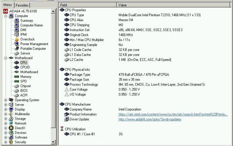 FOR PARTS 15.4″ HP Compaq Presario C700 (Pentium T2310/1.46 GHz/NO RAM/NO HDD)