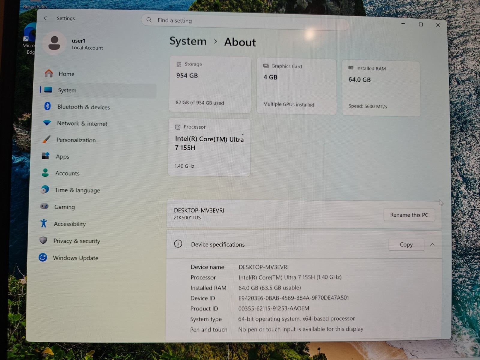 Lenovo ThinkPad P16s Gen 3 16in Core Ultra 7 155H 64GB 1TB SSD Win 11 Pro OLED