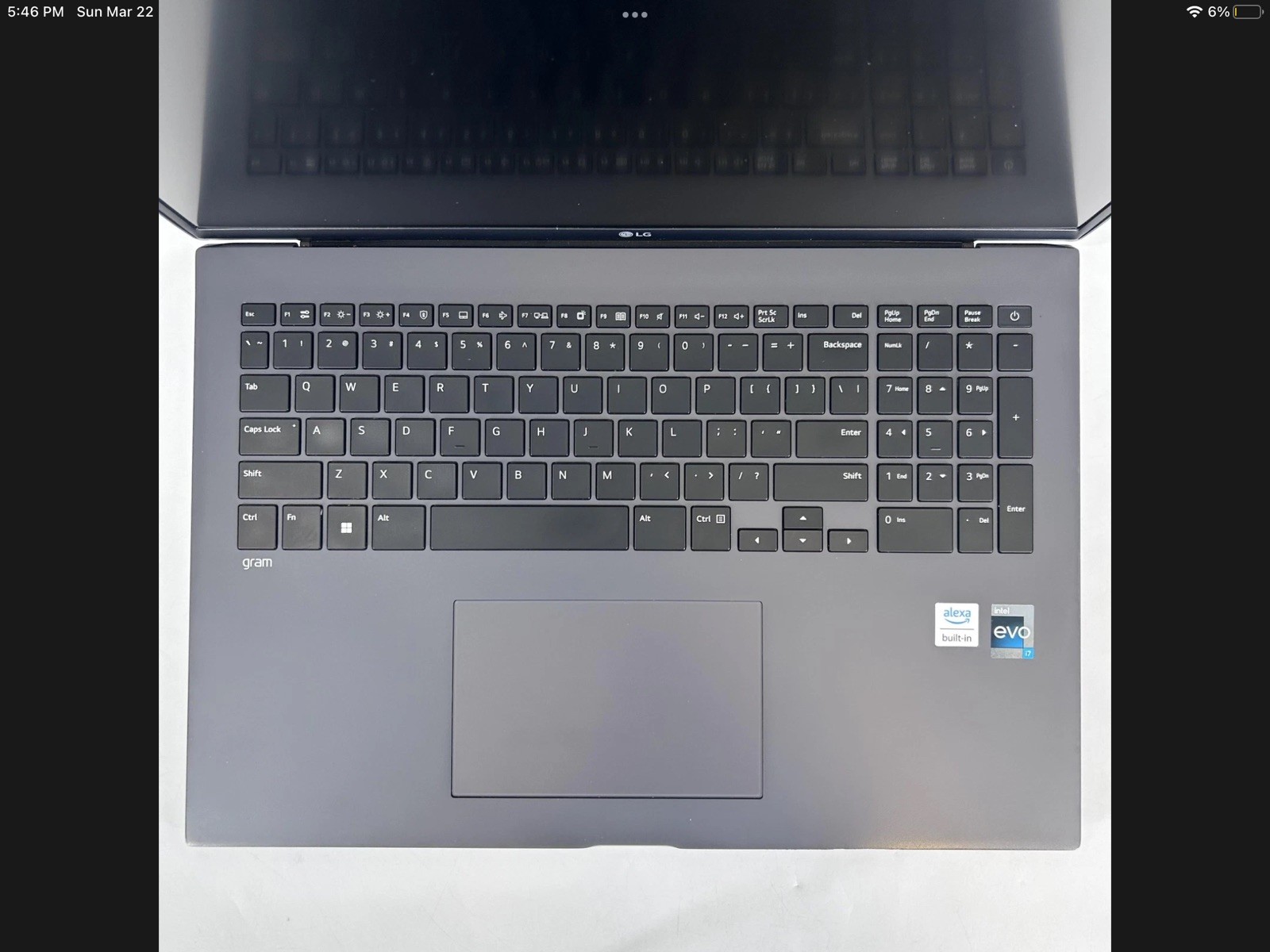 LG Gram 17 Gray QHD+ 2.1 GHz i7-1260P 16GB RAM 512GB SSD Good Condition