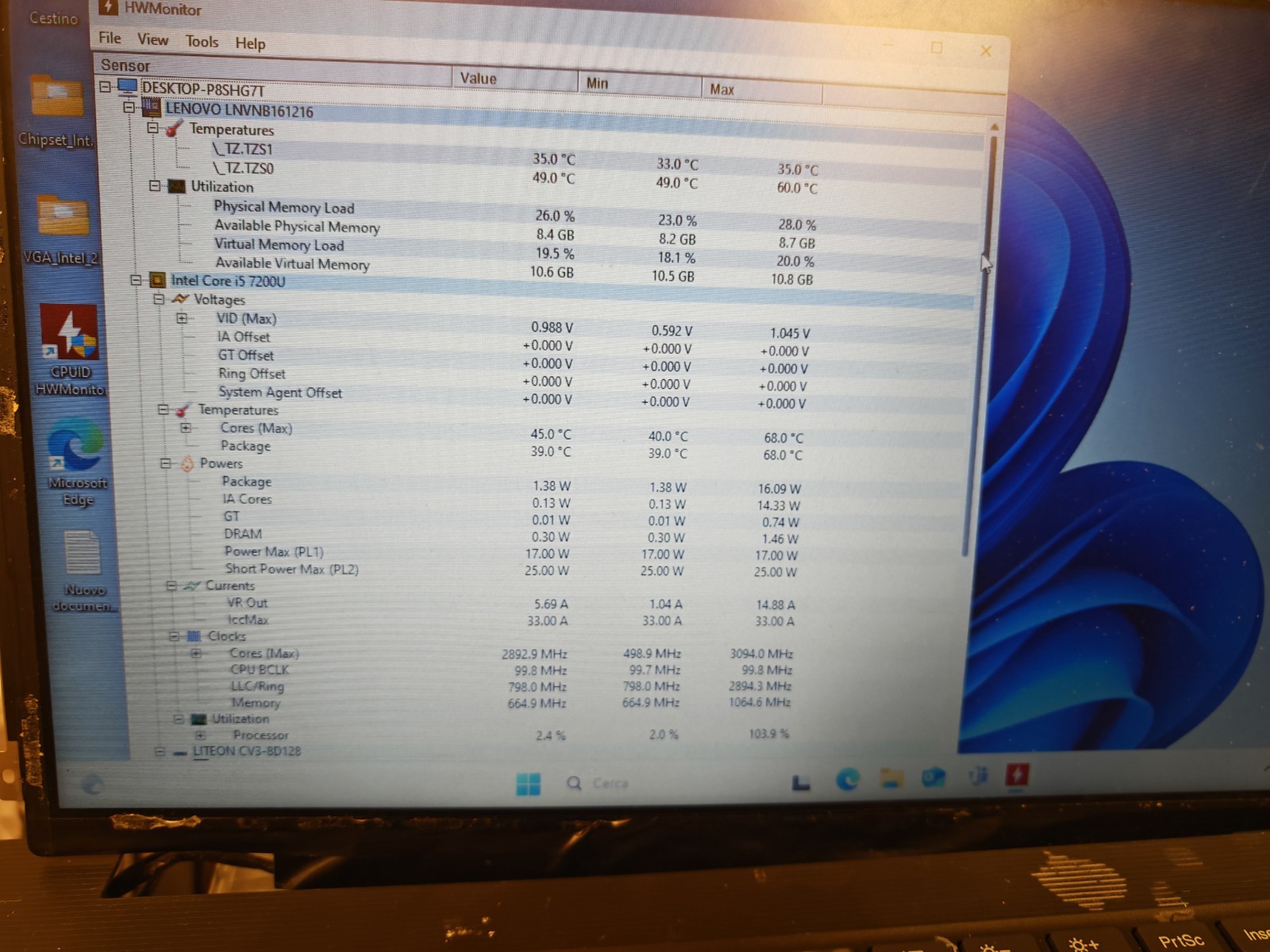 LENOVO V130-15 MOTHERBOARD 448.0DC04.003M INTEL I5-7200U NTEL HD 620 4GB RAM