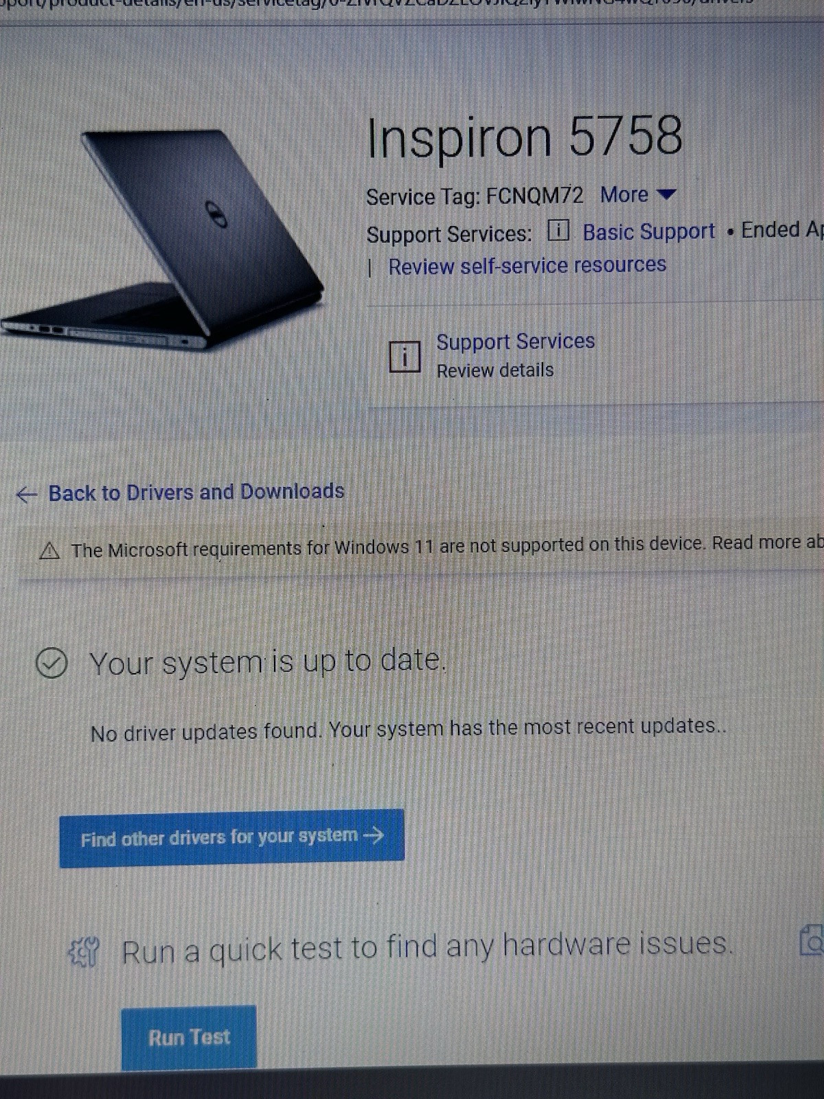 Dell Inspiron 17 Laptop with I3 processor, 4GB RAM, 500GB hard drive. 17”