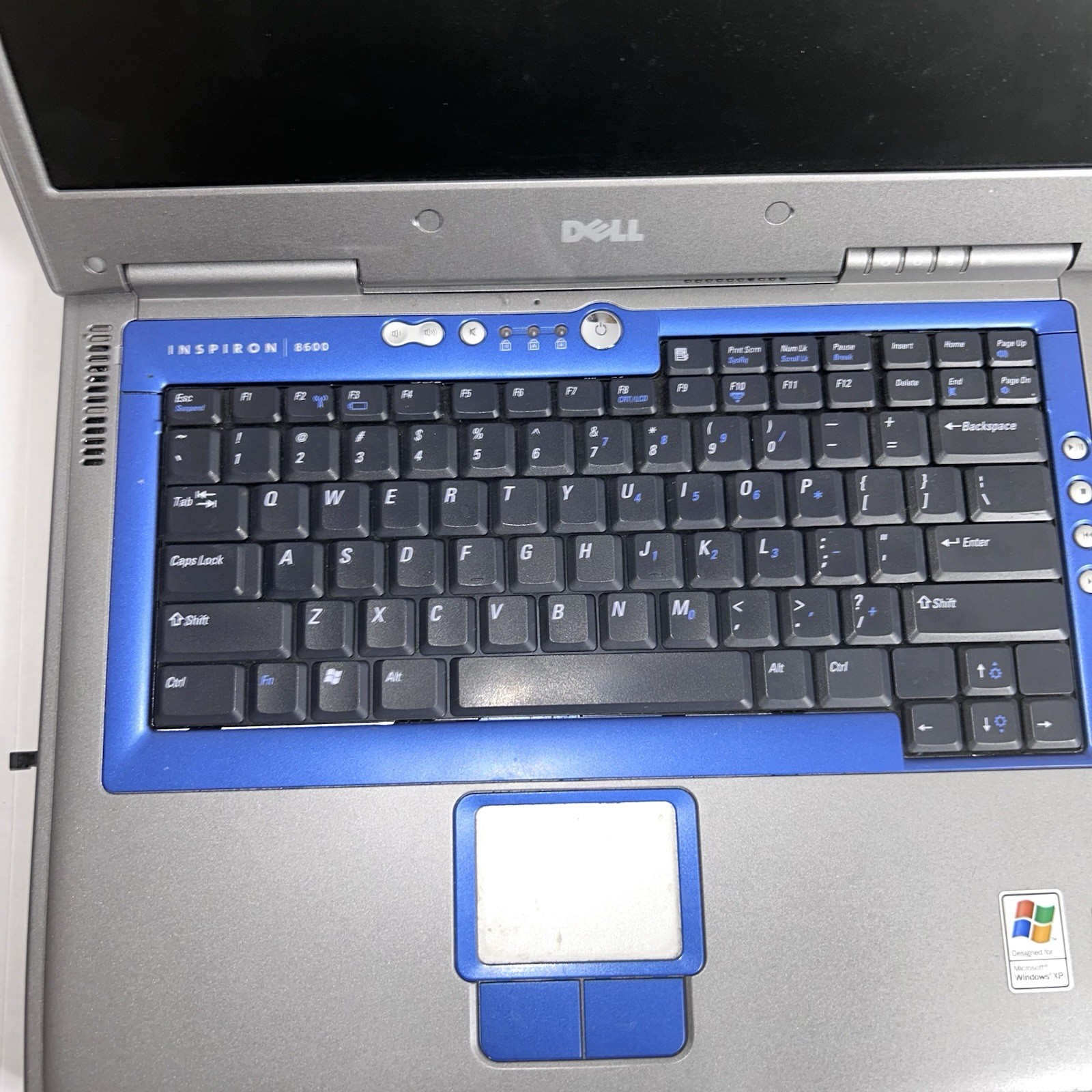 Vintage Dell Inspiron 8600 Laptop PP02X Blue/Silver | UNTESTED FOR PARTS NO HDD