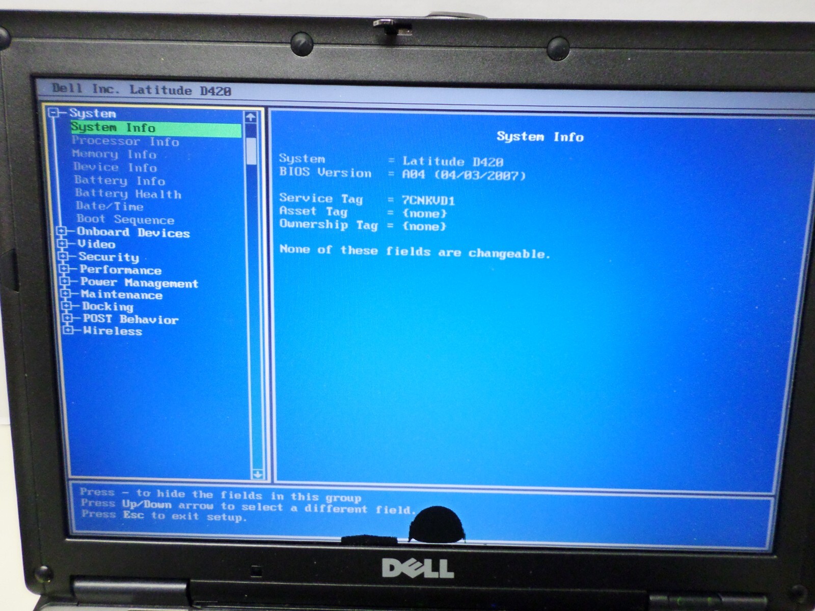 Dell Latitude D420 Intel Core 2 Duo 1.2 GHz 2 GB RAM. NO HD