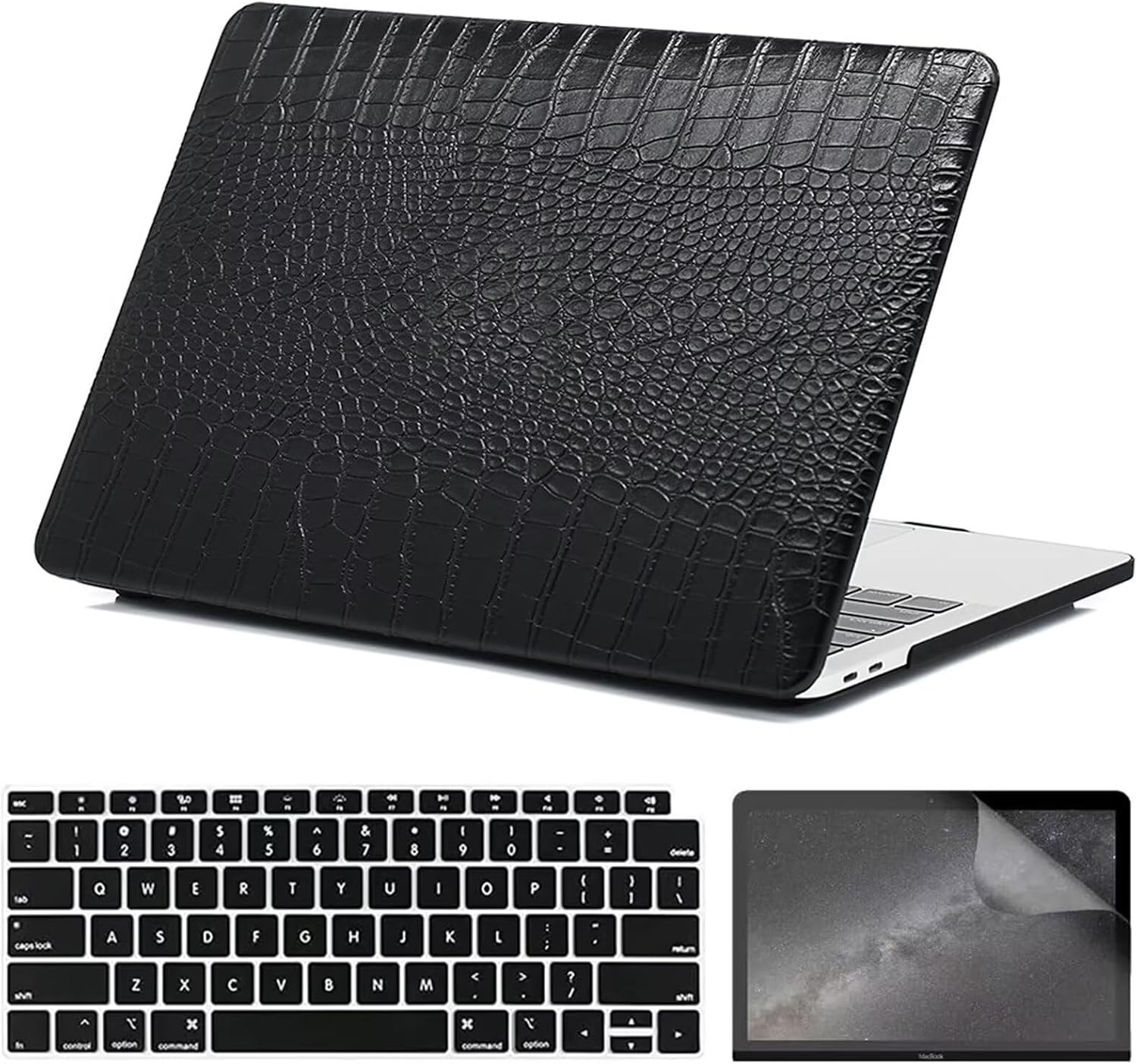 Compatible with 2022-2025 MacBook Air 13.6 Inch Case with Touch ID, Black