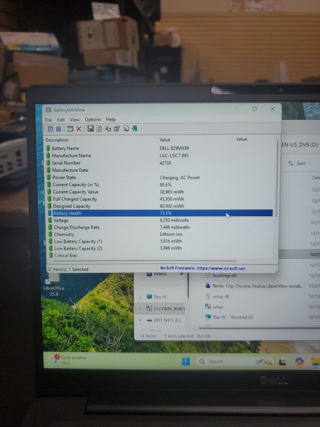 Dell Latitude 7400 14″ i5-8365U 8GB 256gb SSD Laptop W11P 123125-2