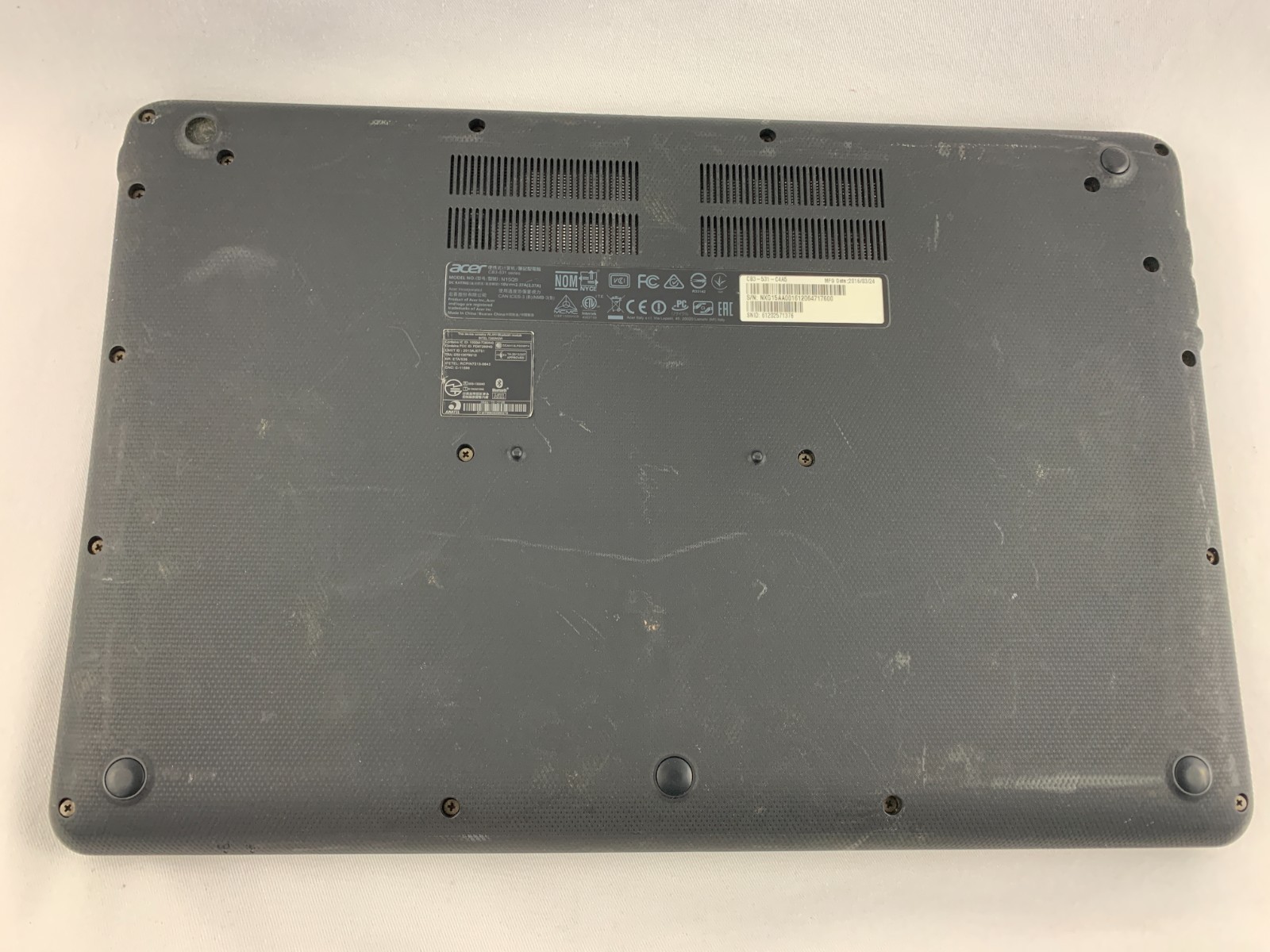 Acer CB3-531 Chromebook, Intel Celeron N2830 2.16GHz, 2GB RAM, 86% Battery