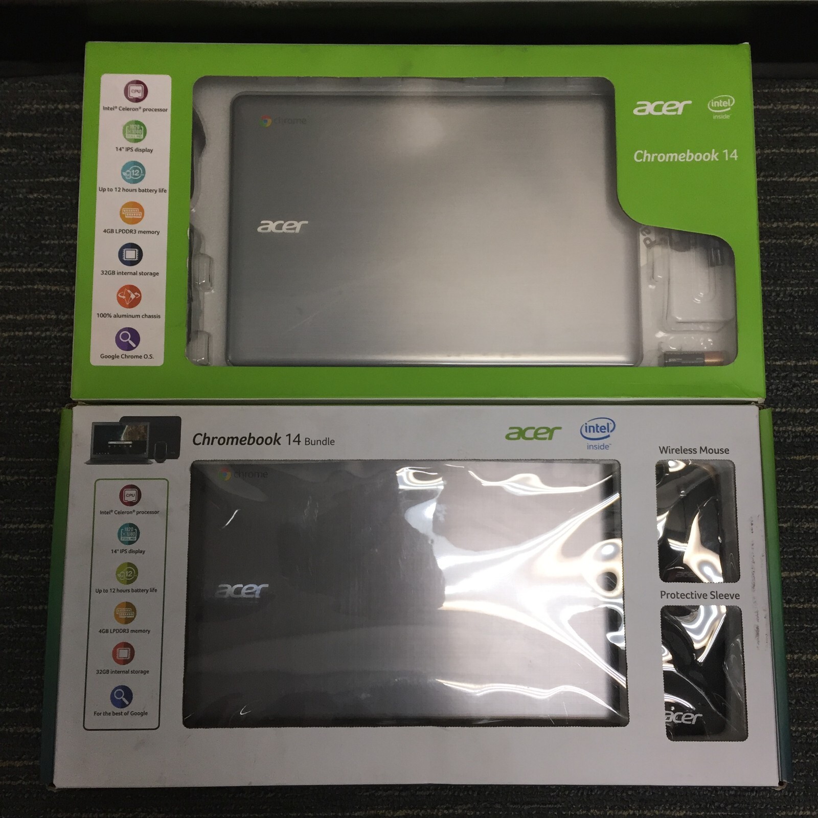 Lot of 2*Bad Battery* Acer Chromebook CB3-431 14″ Laptop/N3160/4GB/32GB eMMC