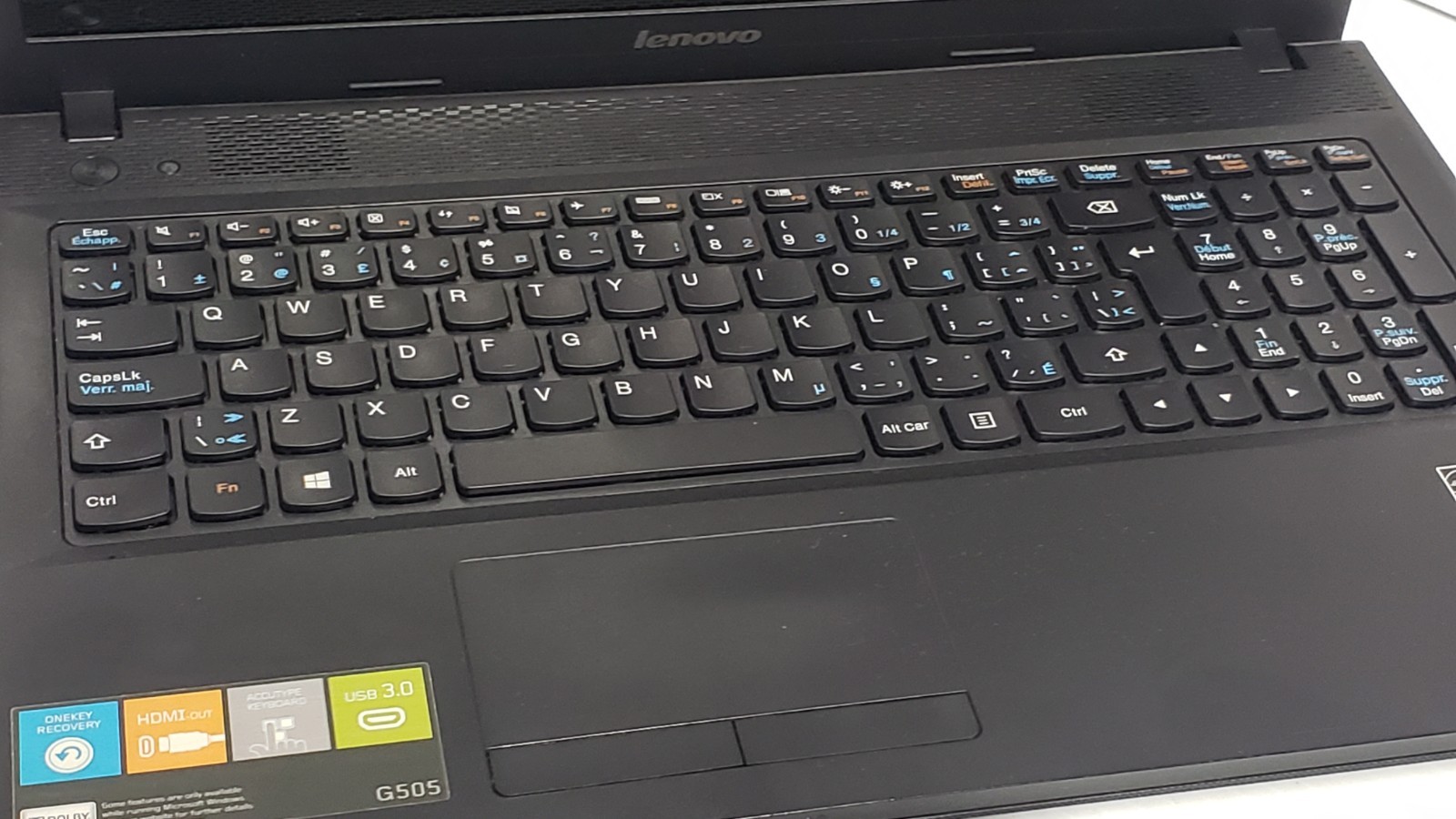 Lenovo G505 Laptop AMD E1-2100 1GHz 260GB HDD 2GB Ram Win 8