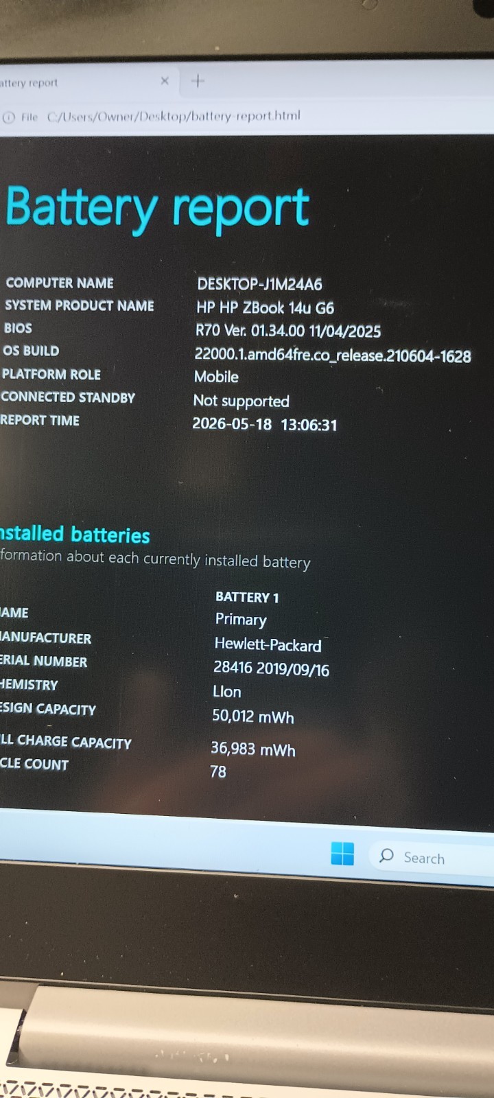 5181208 HP Zbook 14u G6(Slim) w/charger.i5-8365U.16GB.256GB NVMe..14″FHD.W11 Pro