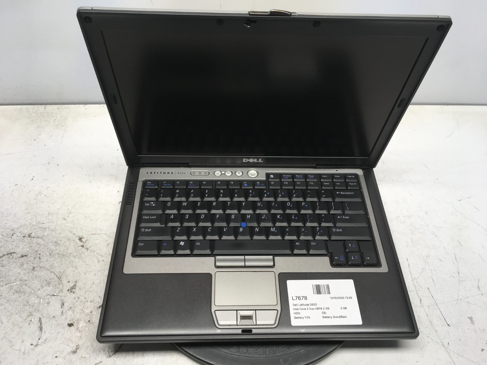 Dell Latitude D620 Intel Core 2 Duo 06F6 2 GB 3 GB 500 GB WINDOWS XP NO BAT