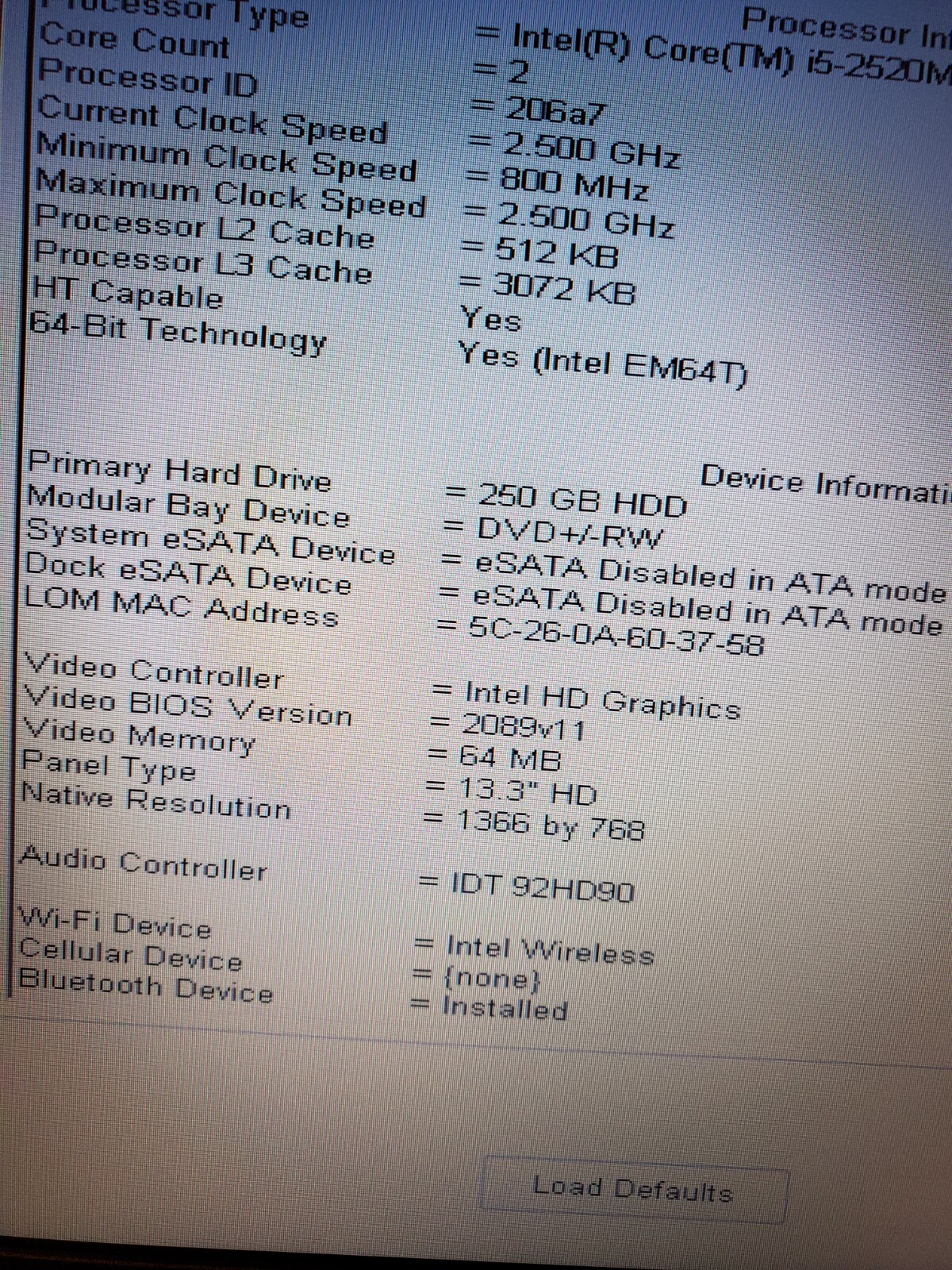 Dell Latitude E6320 | 250GB HDD | Intel Core i5 | Linux Mint | Ready to Use!