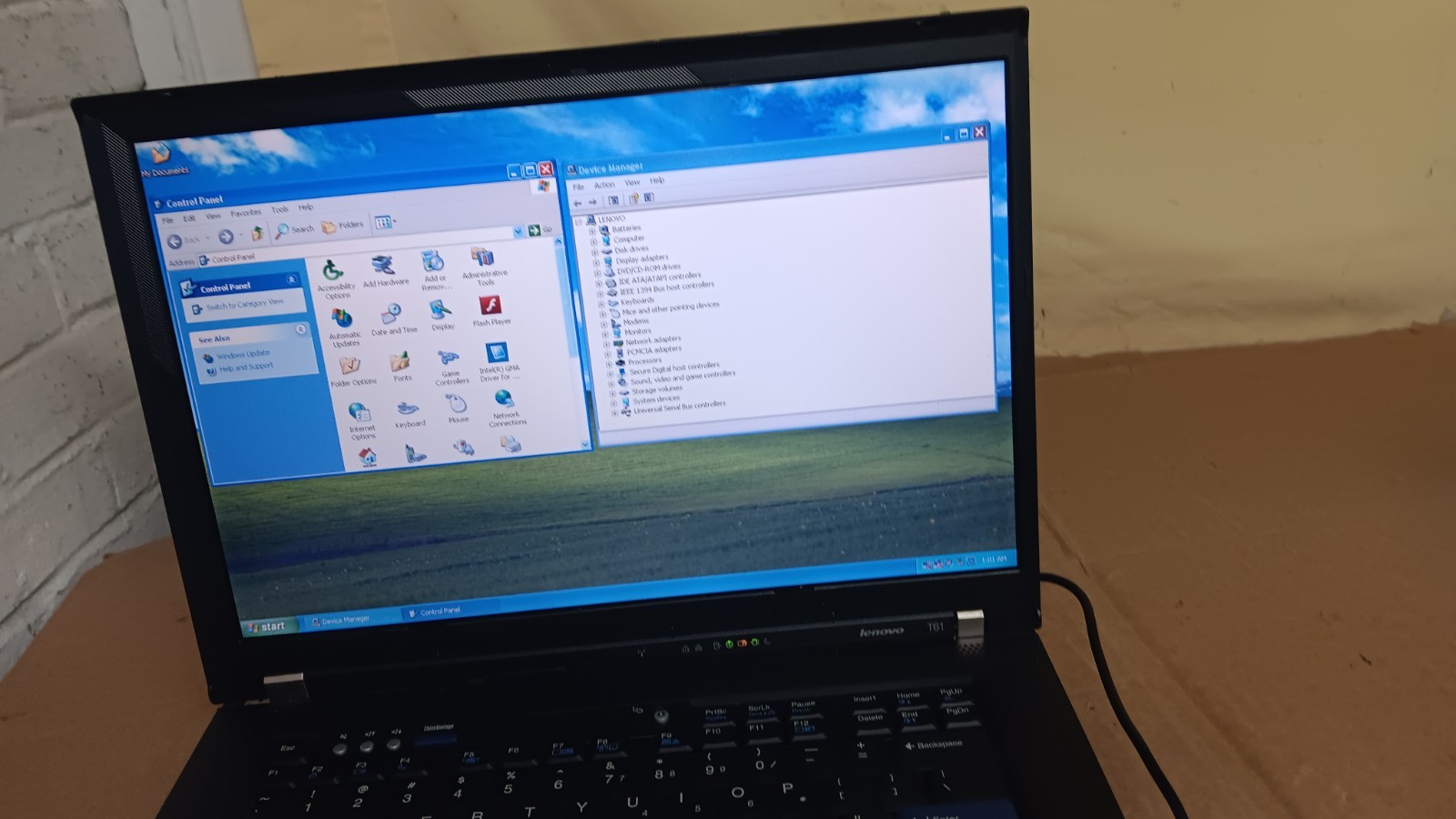IBM Lenovo Thinkpad T61 Gaming Laptop Windows XP pro SP3 15.4″ LCD Screen DVD