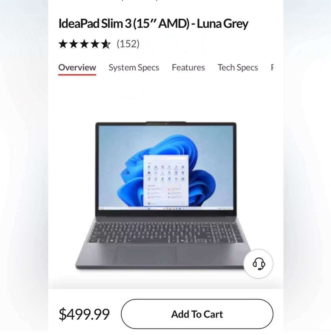 Lenovo IdeaPad Slim 3 15″ Luna Grey, 12th Gen