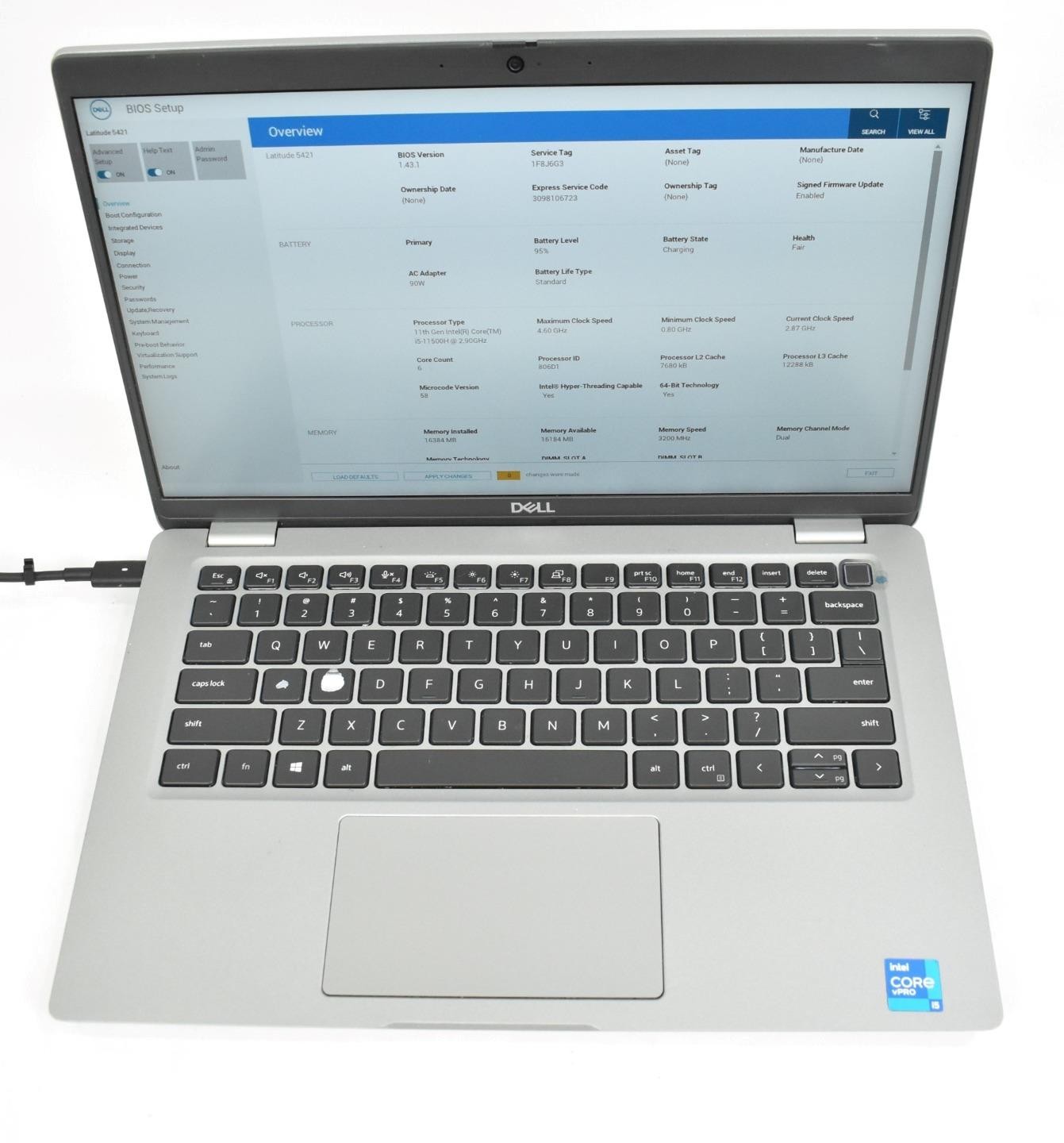 Dell Latitude 5421 Laptop i5-11500H 2.90GHz 16GB 256GB SSD 14″ No OS *See Issues