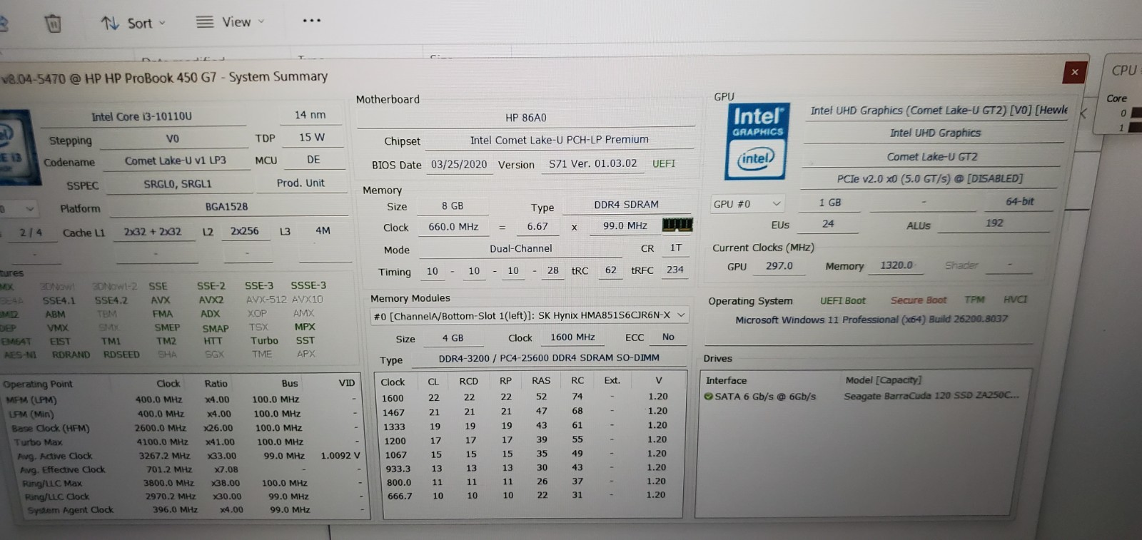 HP ProBook 450 G7 Laptop Intel Core i3-10th Gen 8GB RAM 240GB SSD BIOs Locked
