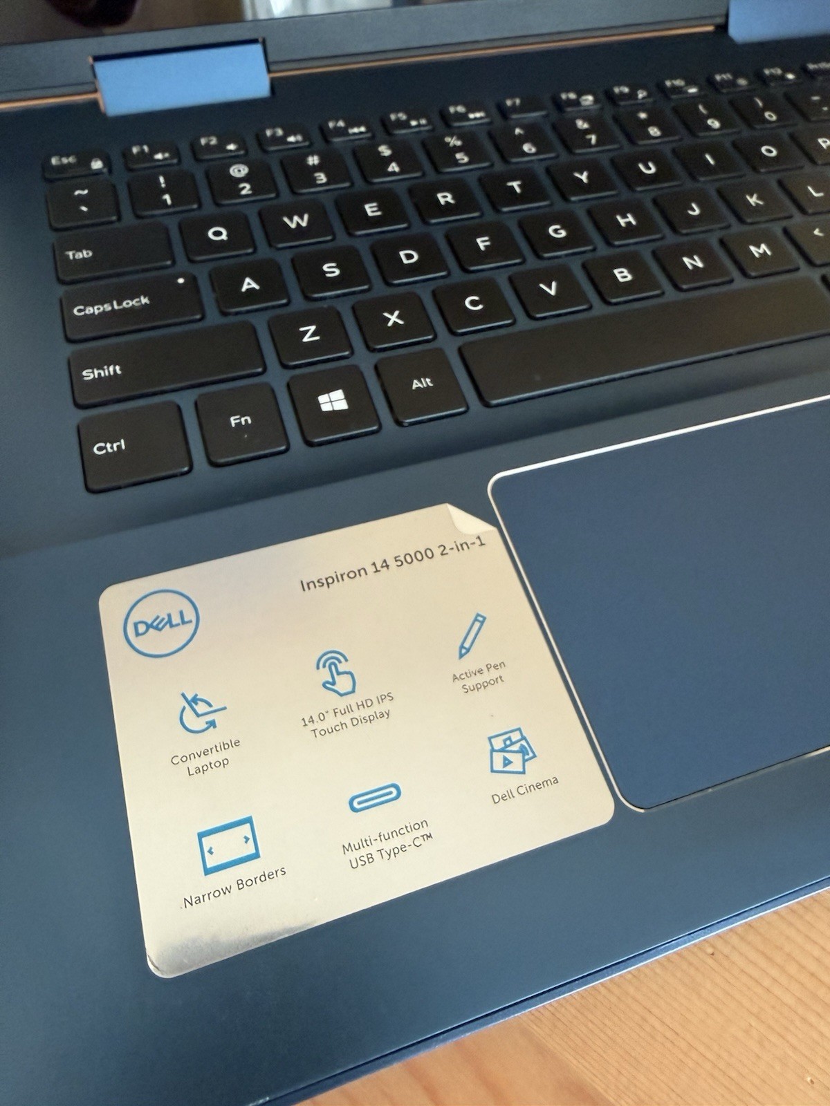 Dell Inspiron 14 5000 2-in-1 Blue Convertible Touchscreen Laptop AMD Ryzen 14″