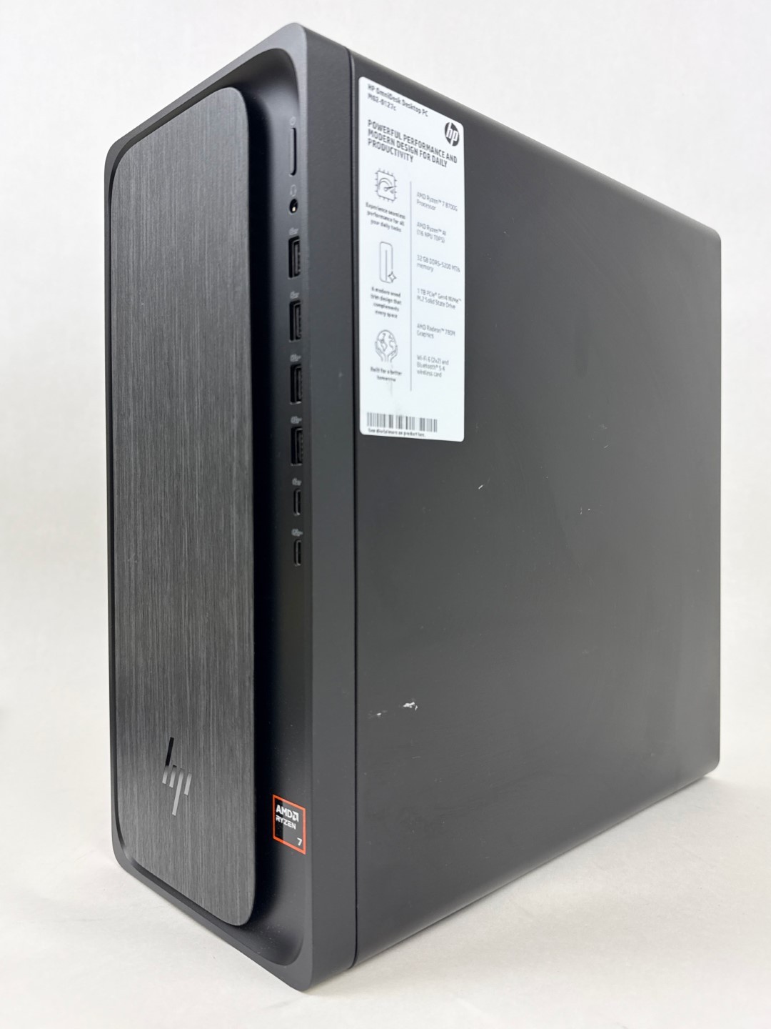 HP OmniDesk Tower Desktop PC Ryzen 7 8700G 16GB 1TB SSD W11H
