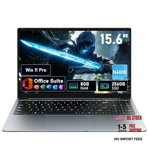 Laptop Computer 15.6″ Win11 Pro Laptops 8GB RAM 256GB Silver-8GB-256GB N4000