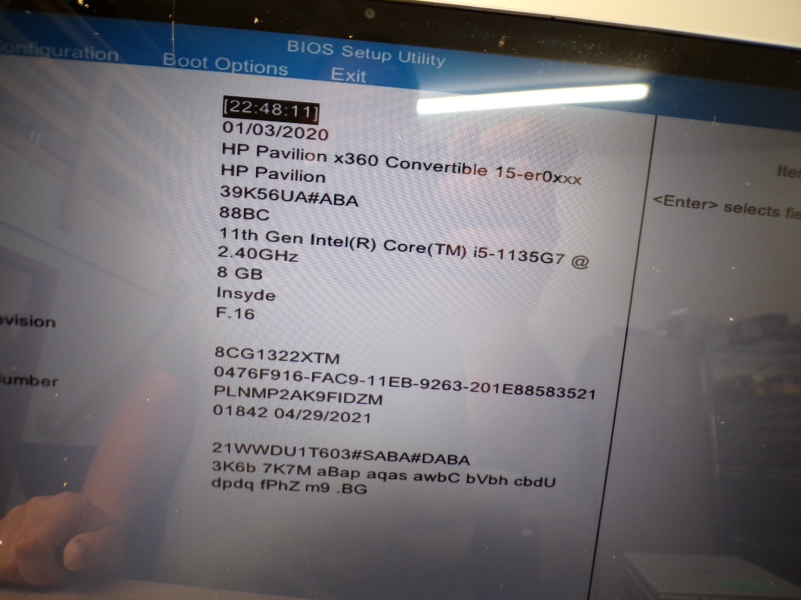 FOR PARTS HP 15.6″ X360 CONVERTIBLE i5-1135g7 8GB RAM Laptop #18886
