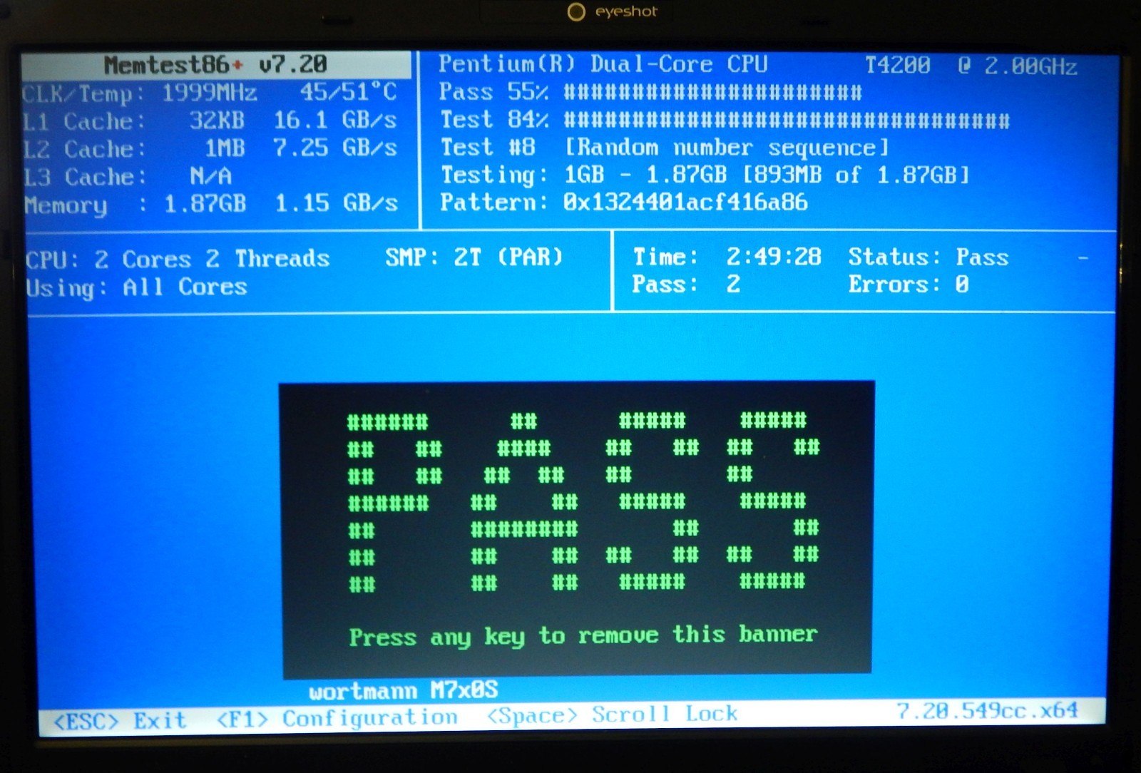 Notebook Laptop Terra Mobile 1744 2 x 2 GB 500 GB Windows XP ❌Keyboard Battery Faulty❌