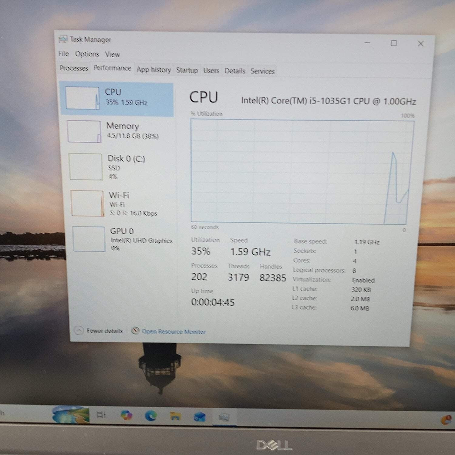 Dell Inspiron 5501 15″ i5-1035G1 1.0GHz 12GB RAM 256GB SSD