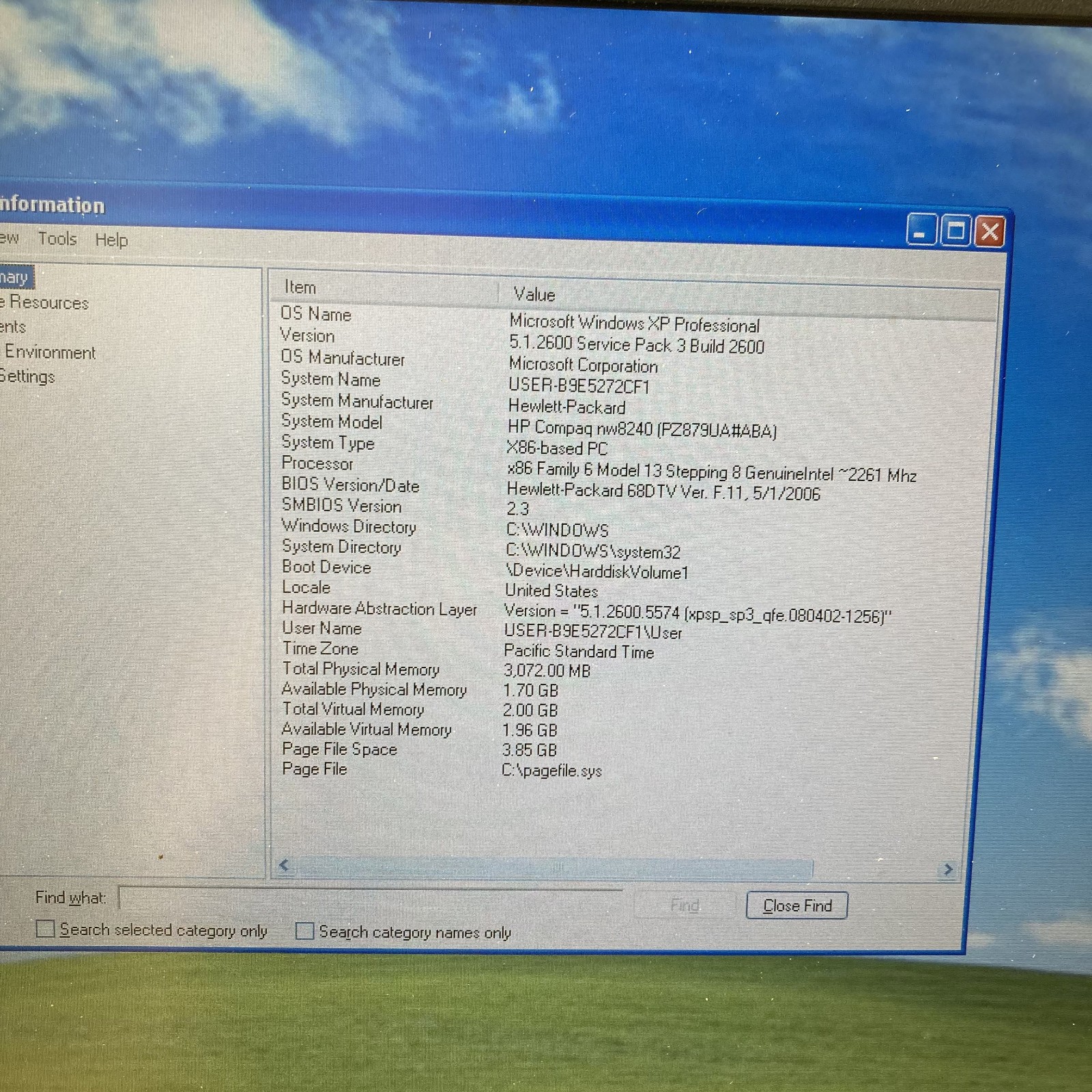 HP Compaq nw8240 Retro Gaming Laptop Pentium M 2.26GHz 3GB RAM 80GB HDD XP