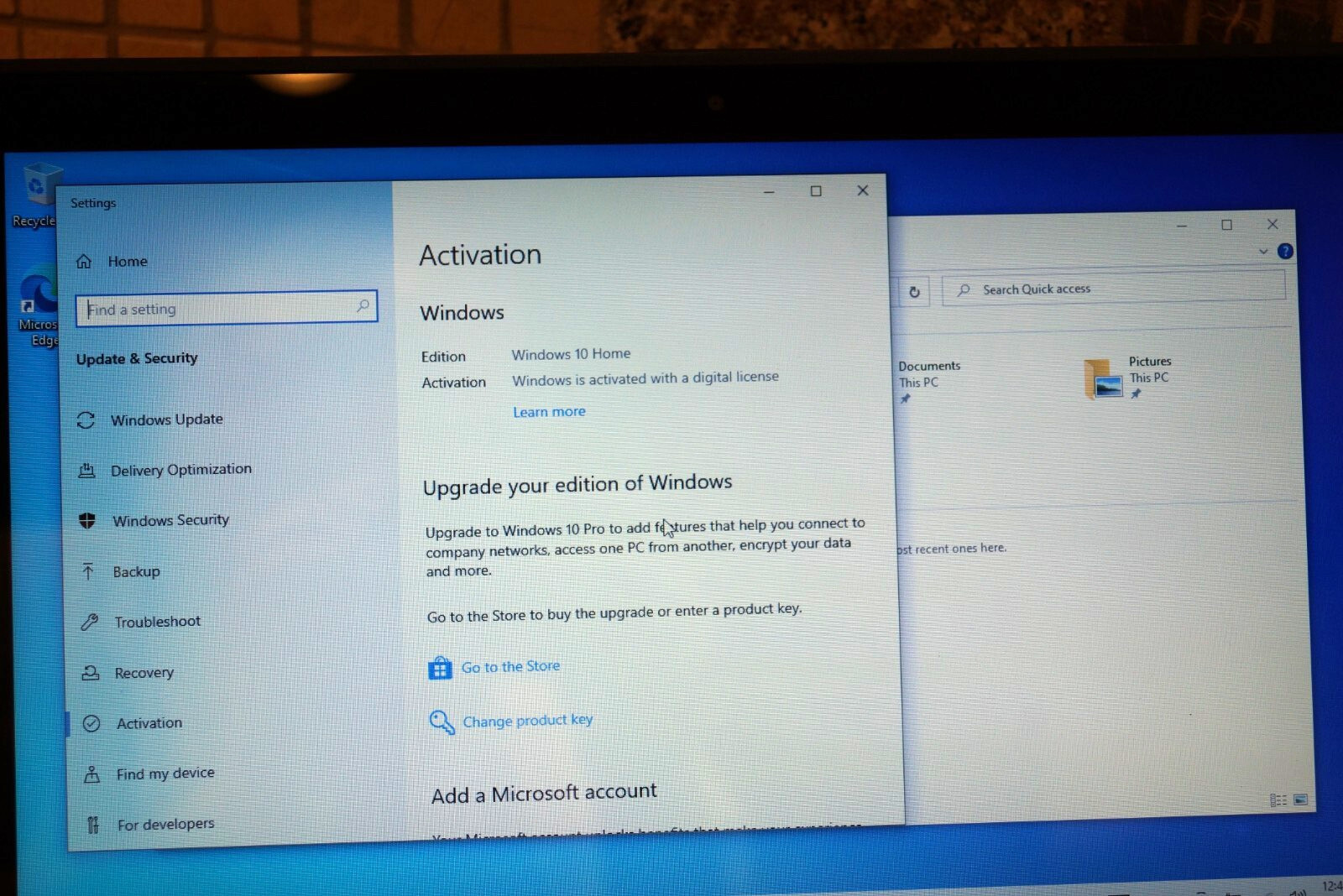 Activated 22H2 WIN 10 Home Toshiba E45t-A4300 Gen4 i5@1.60GHz,6GB RAM, 700GB HDD