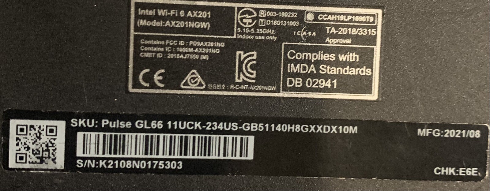 MSI Pulse GL66 11UCK-234 15.6” Laptop i5-11400H, RTX 3050, 8GB RAM, 512GB SSD