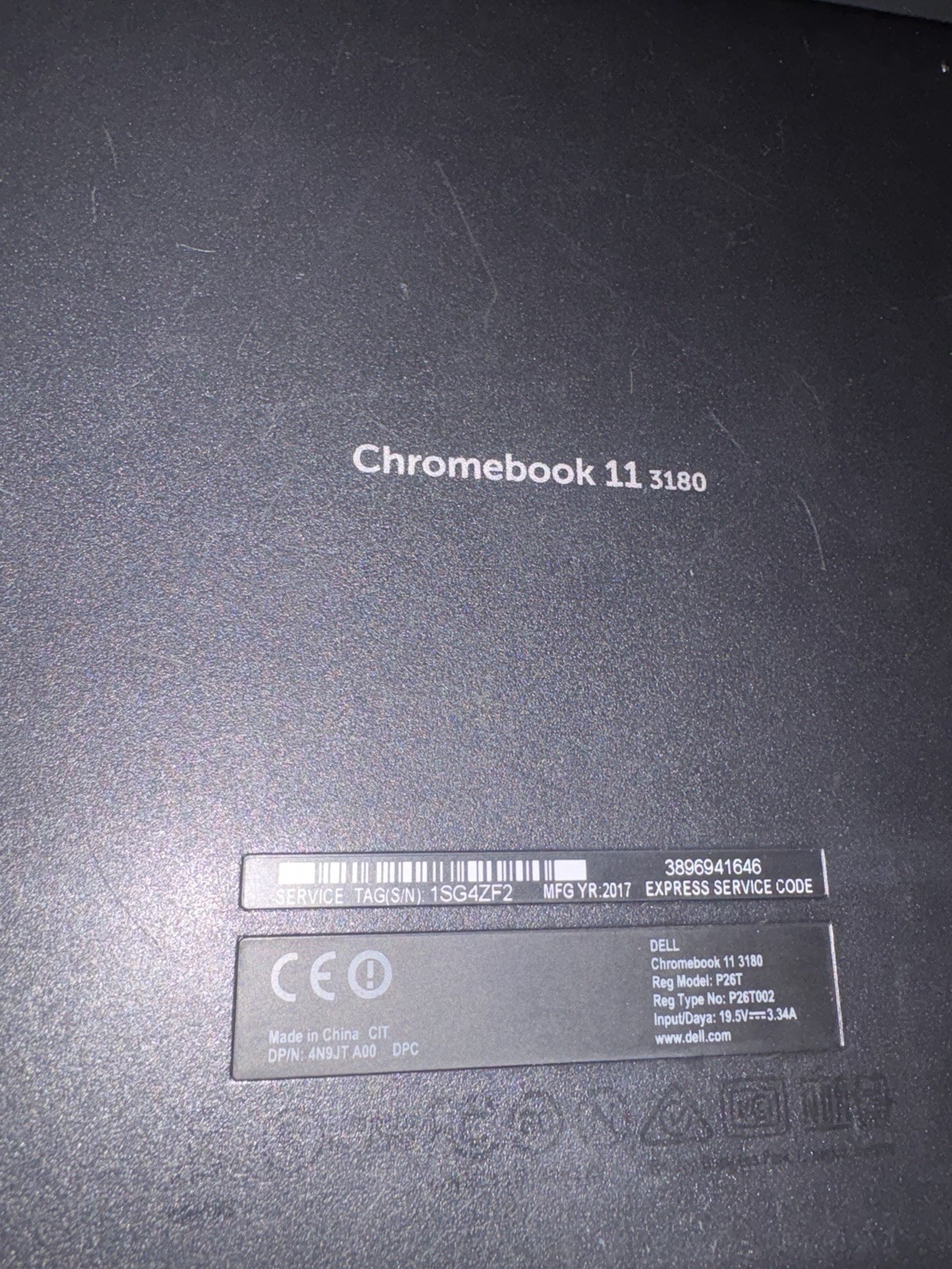 Dell Chromebook 11 3180 11.6″ (Intel Celeron 1.60GHz, 16GB eMMC, 2GB RAM) Laptop