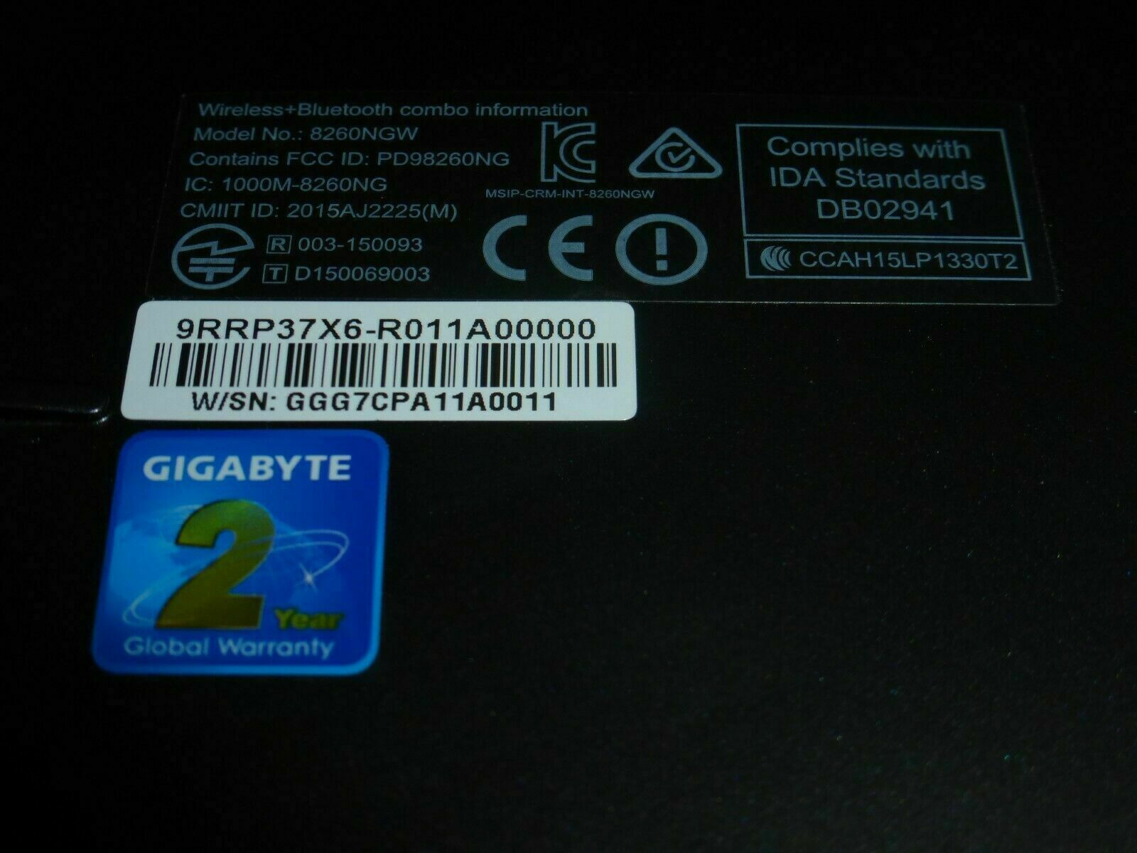 Gigabyte P37XV6-PC4K4D P37X v6 Laptop i7-6700HQ 16GB 512gb+1tb Geforce Gtx 1070