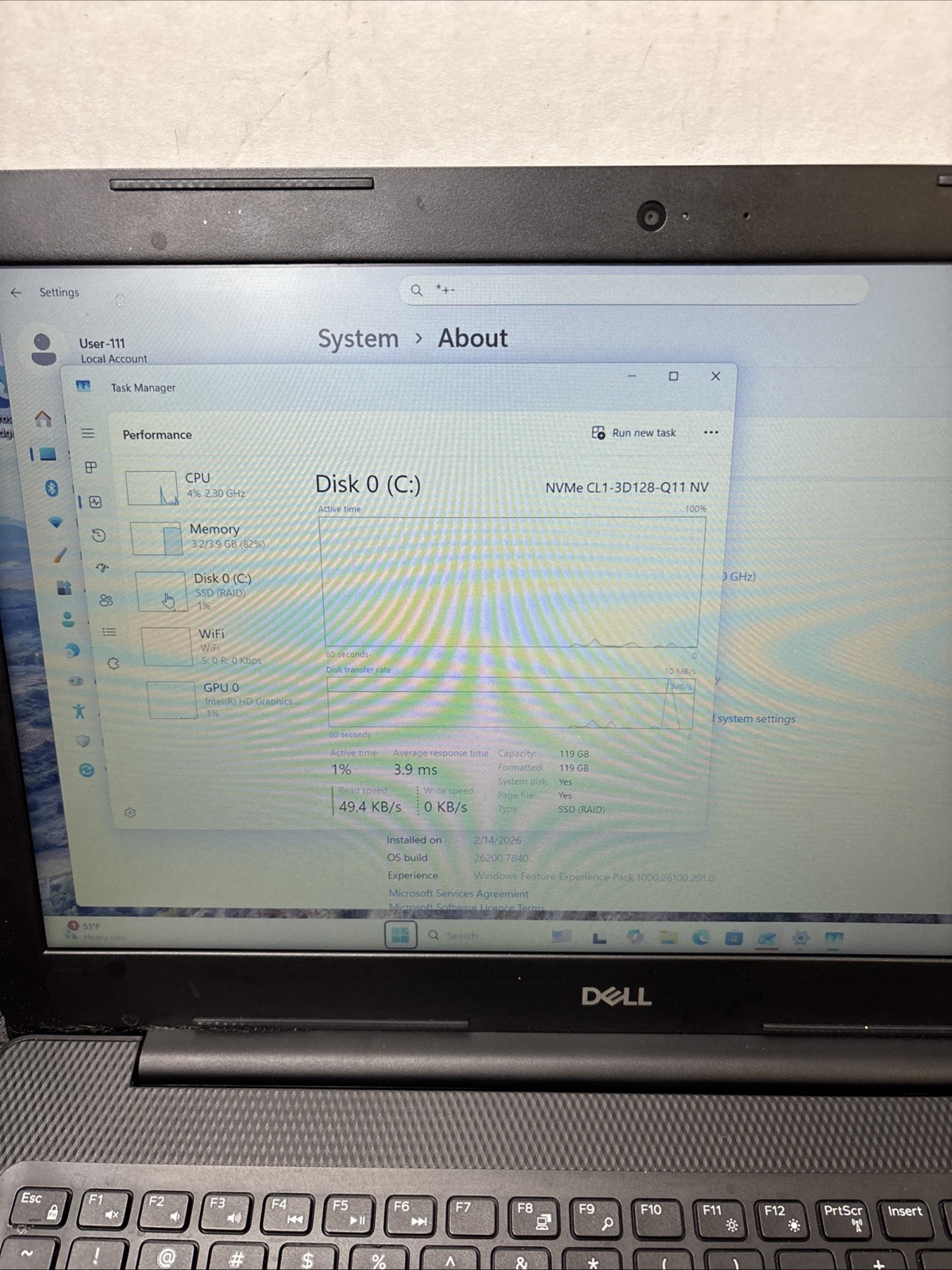 Dell Inspiron 3584 |15.4″| i3-7020U | 4GB Ram | 128GB SSD | WIN 11
