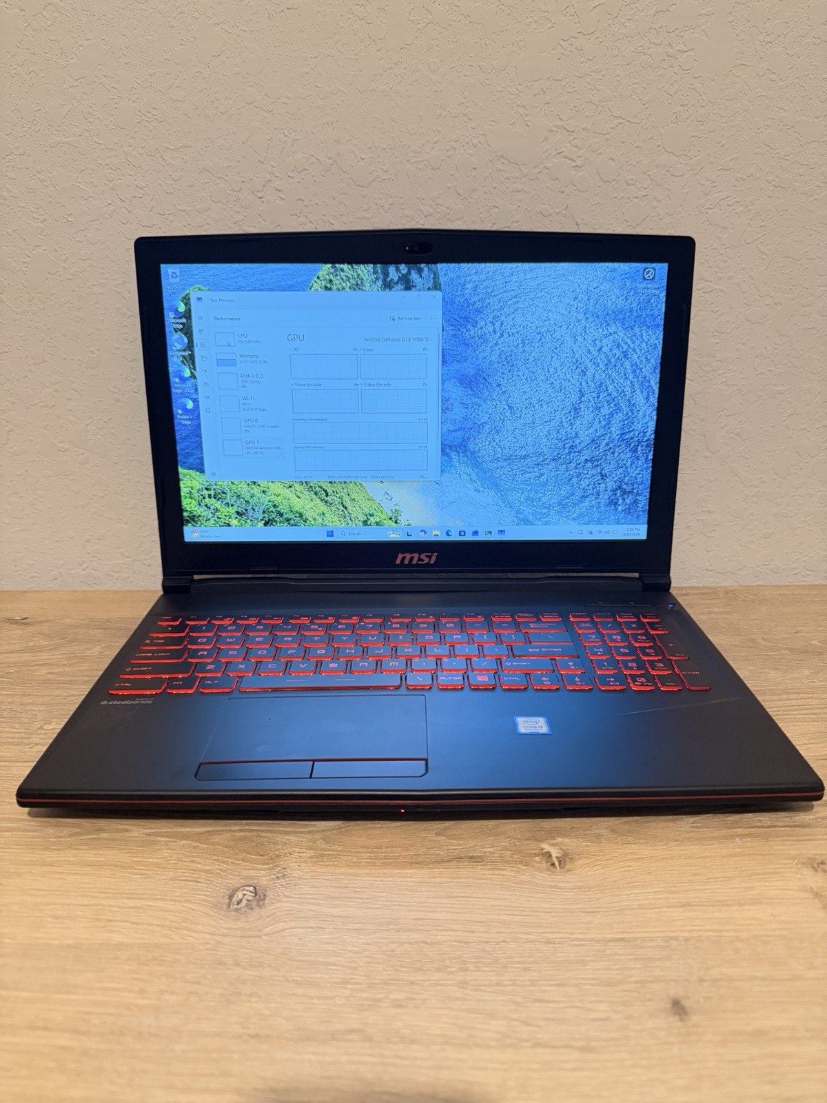 MSI Gaming Laptop GL63 15.6″ Intel i5 8300H 2.30GHz 8GB RAM, 1TB GTX1050