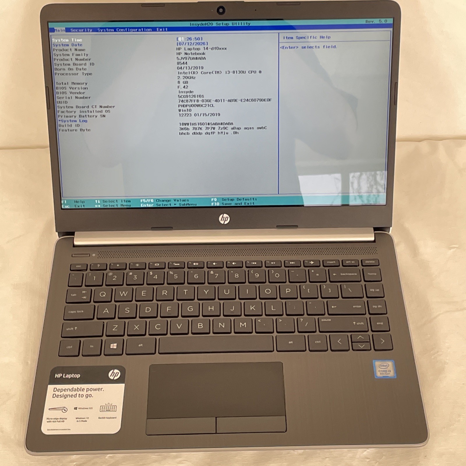 HP 14-df0023cl 14″Laptop | i3-8130U 2.2GHz | 8GB RAM, 128GB SSD M2 | WINDOWS 11