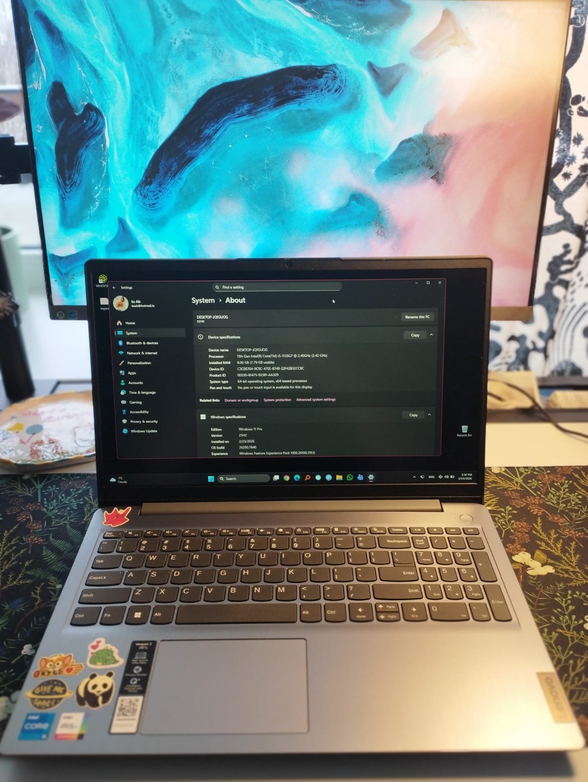 Lenovo IdeaPad 3 15ITL6 – i5-1135G7 4.2GHz – 8 GB DDR4 – NVMe 512 GB + WIN 11