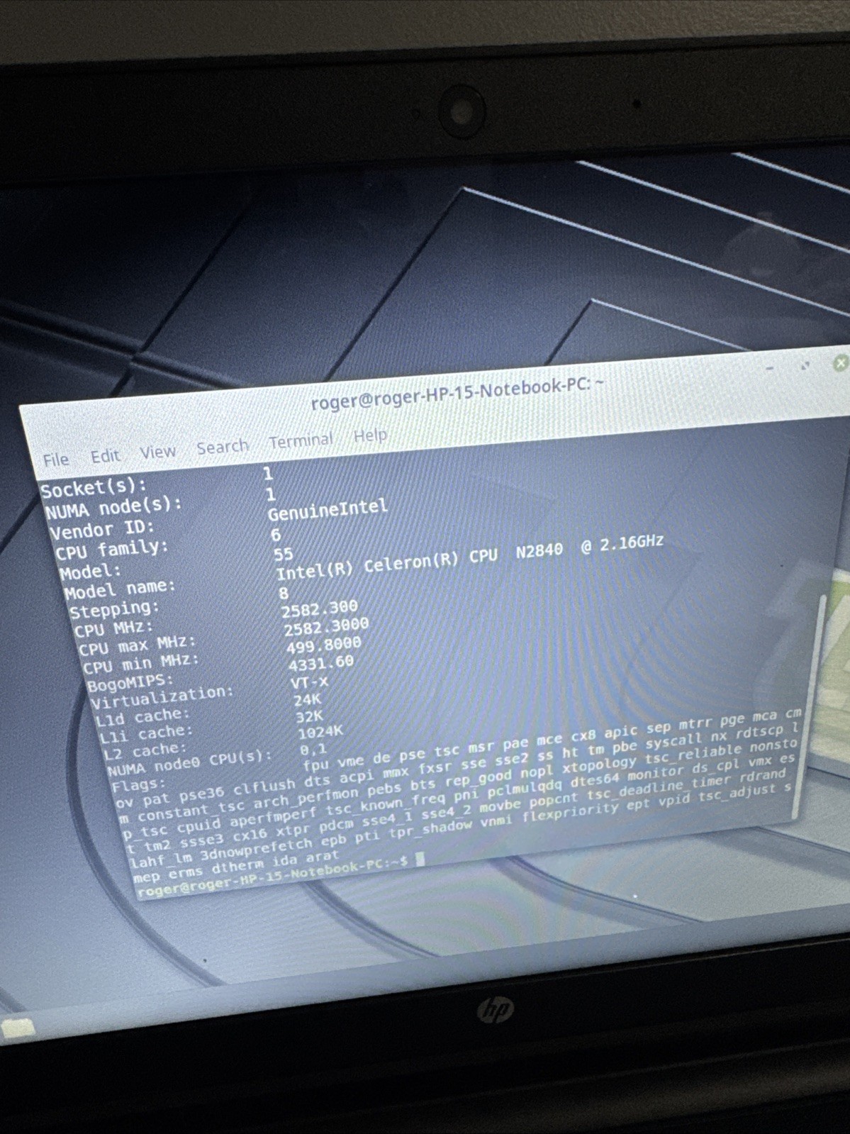 HP 15 TPN-Q130 4GB RAM Linux NO POWER CABLE