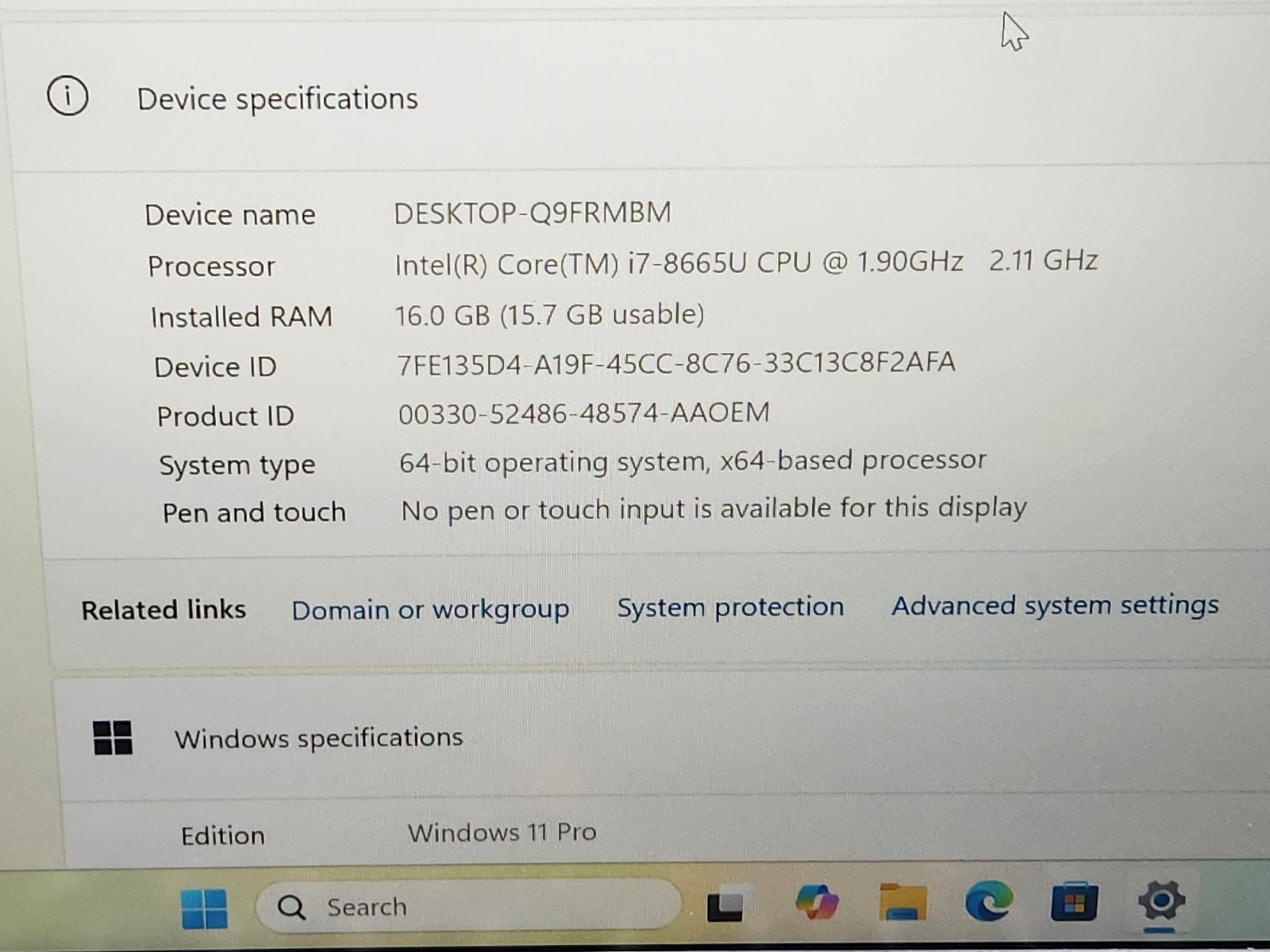 Lenovo ThinkPad P43s 14″ FHD i7-8665U 16GB 256GB SSD Quadro P520 Window 11 Pro ~