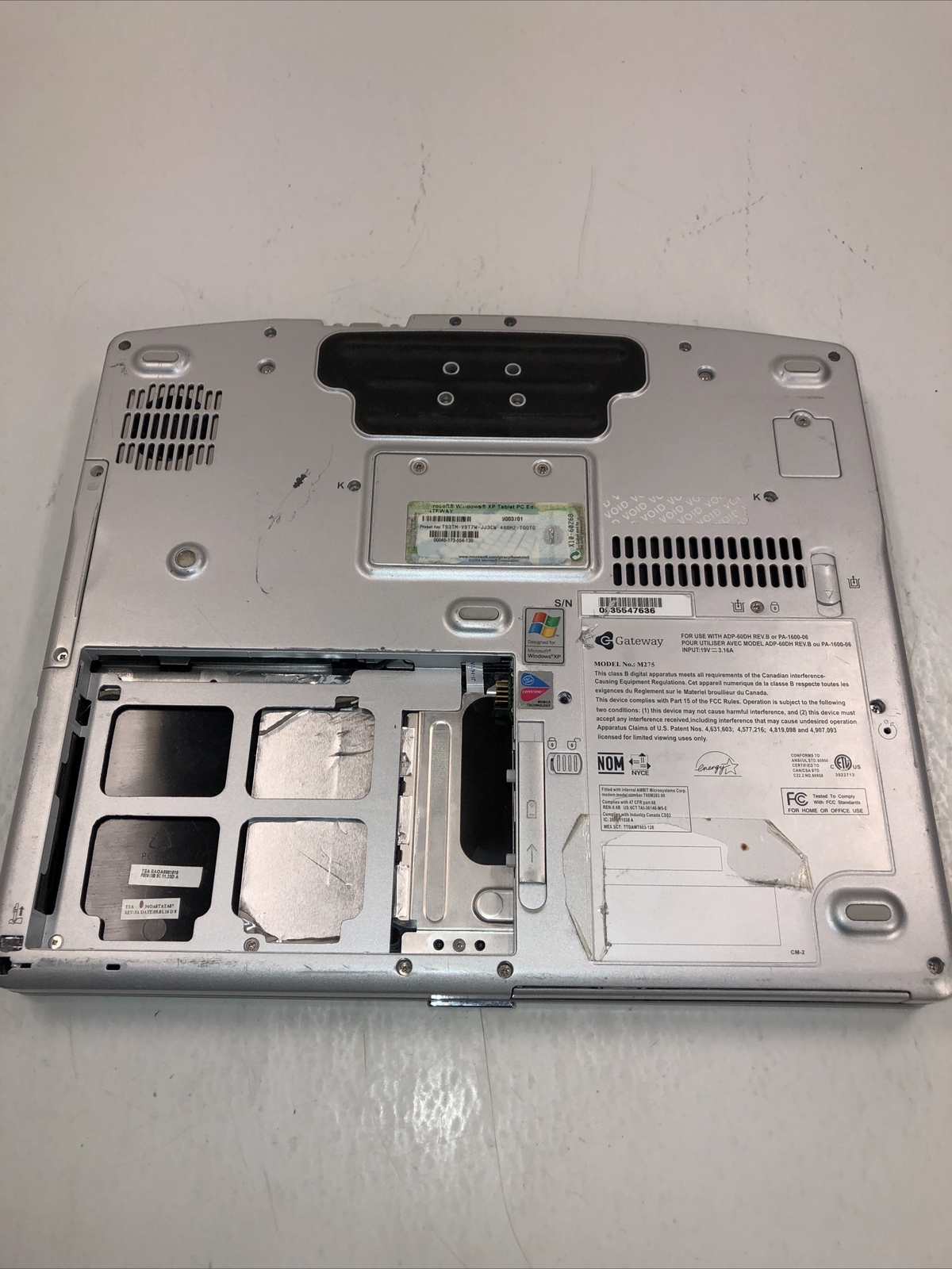 Gateway M275 Folding Tablet Laptop Not Able To Test. – For Parts Only