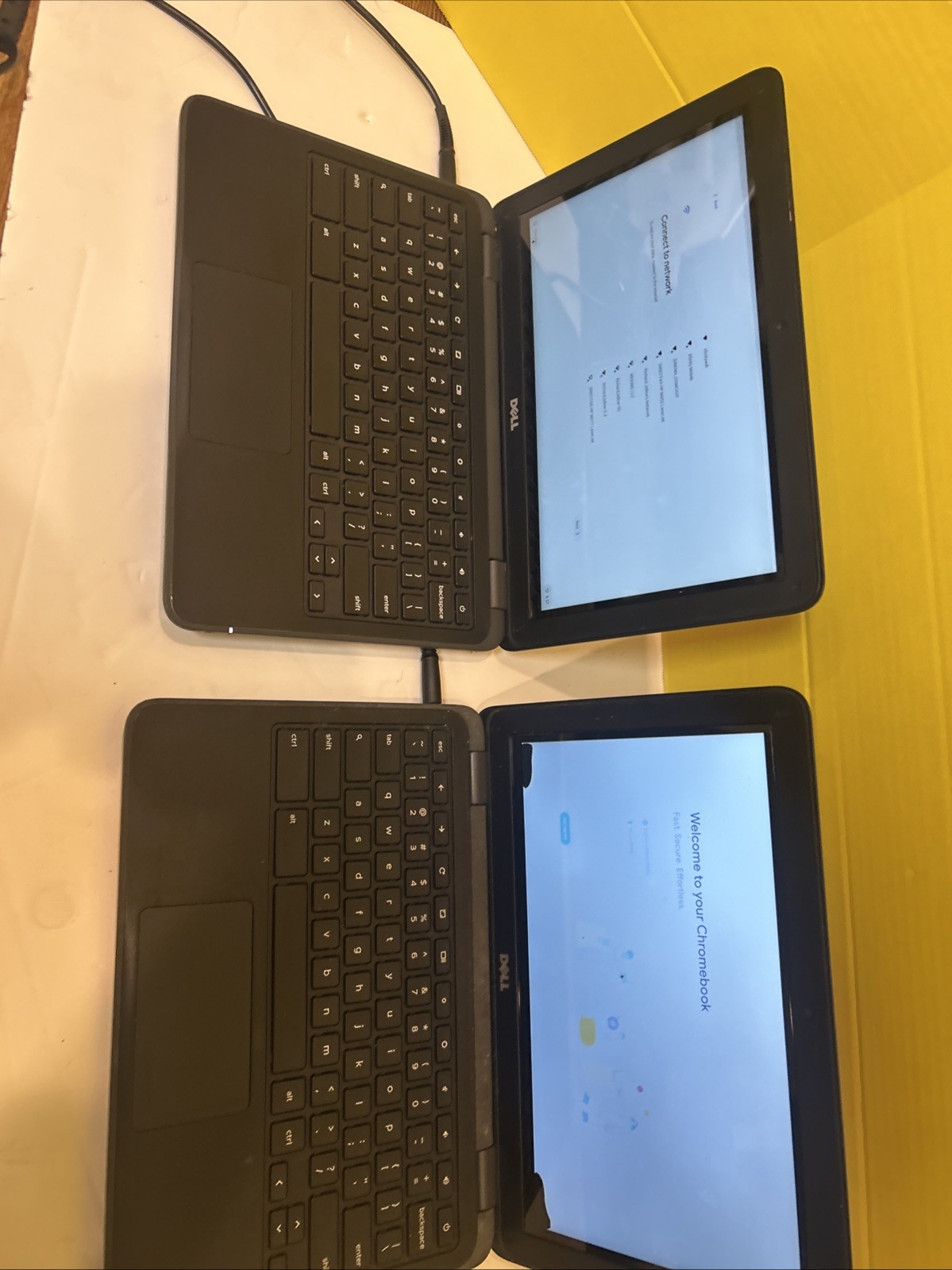 2 Dell Chromebook 3180 Touchscreen ISSUES Chrome OS Tested Working NO Battery