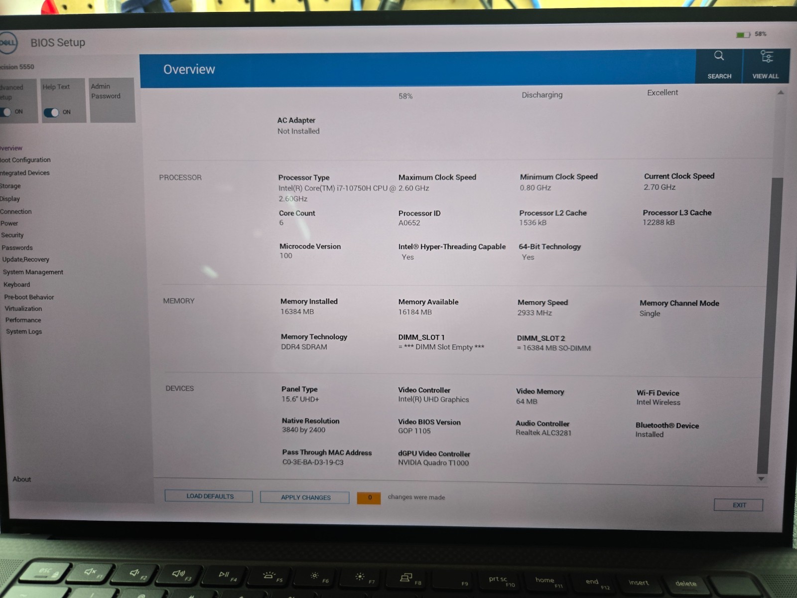 Dell Precision 5550 | 15.6 UHD+ Touch | i7-10750H | 16GB RAM | 512GB SSD | T1000