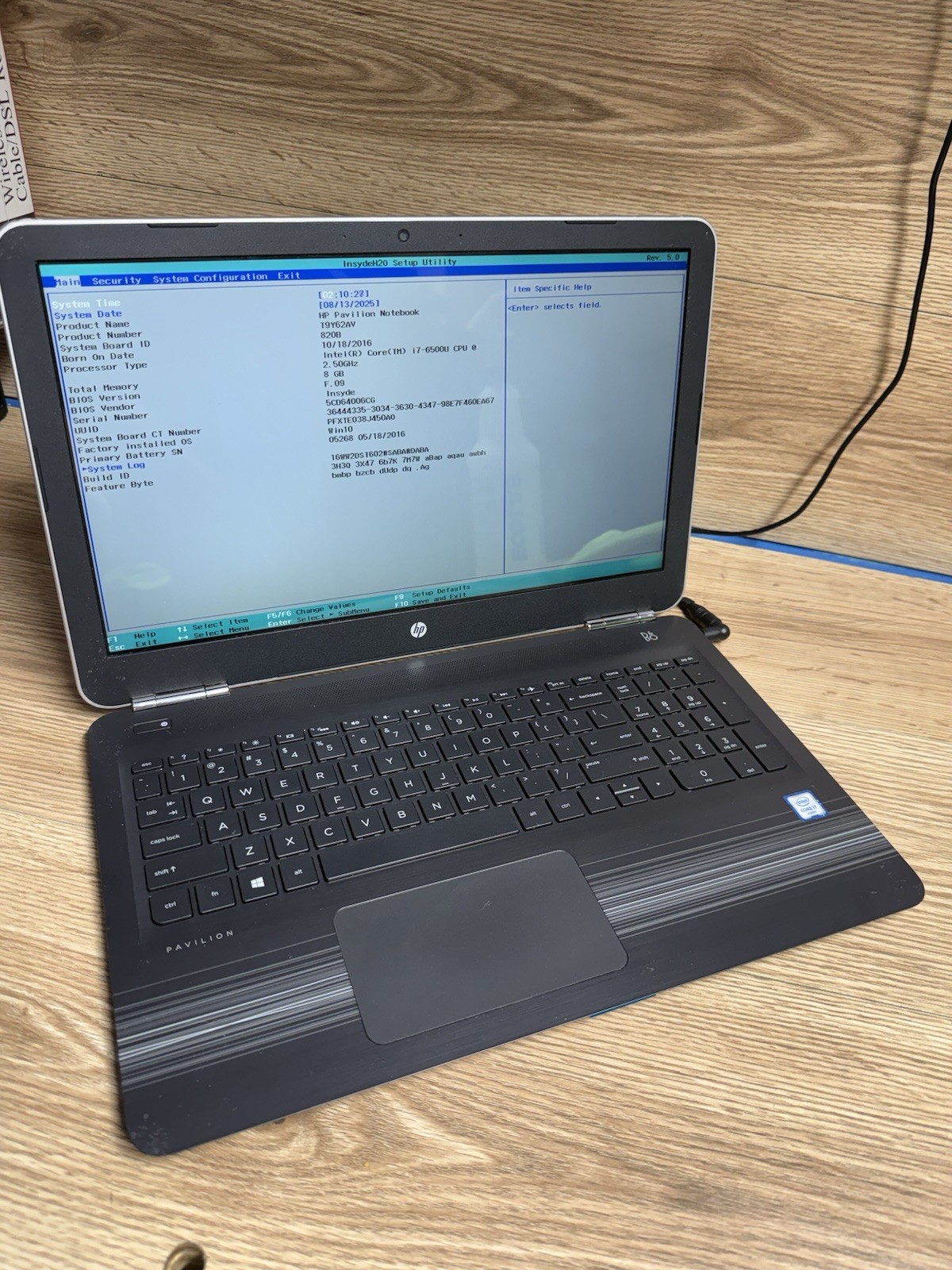 💻 HP Pavilion 15” Laptop 🔧 i7-6500U • 8GB RAM • No SSD/Cable • Missing Bottom