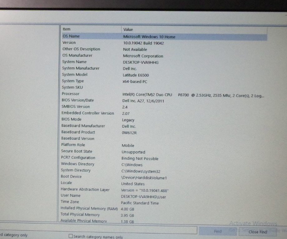 Dell Latitude E6500 Laptop Computer Intel Core 2 Duo 2.53GHz 640GB HDD Win 10