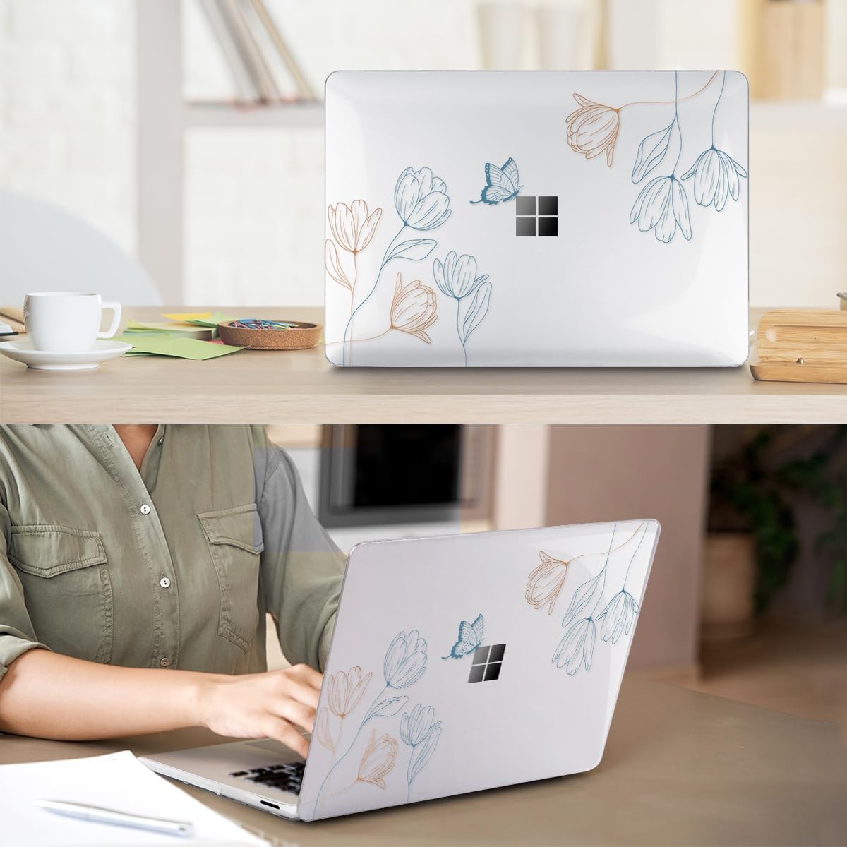 Case for 13.8 inch Microsoft Surface Laptop 7 2024, Hard Shell Case + Covers