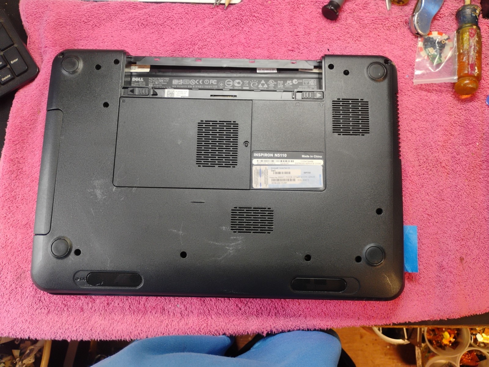 Dell Inspiron N5110 laptop non-working for parts – used