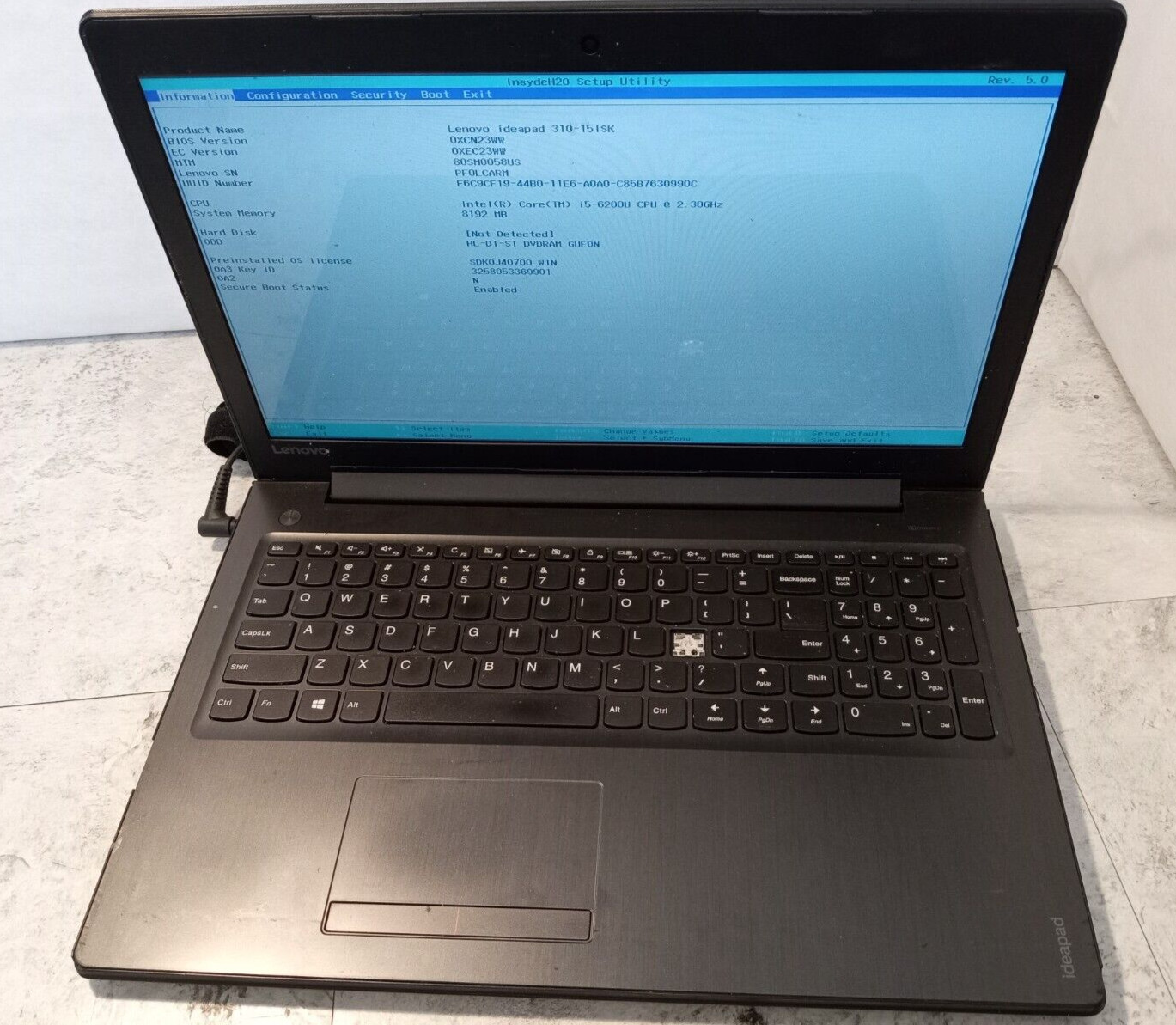 Lenovo Ideapad 310-15ISK 15.6″ Laptop Intel Core i5-6200U 2.30GHz *READ* -FM